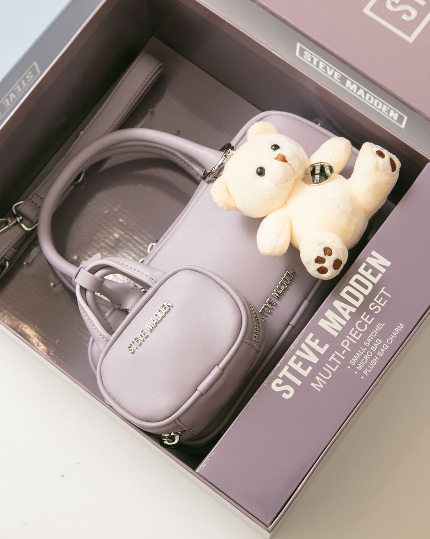 素面法棍小包三件禮盒組-紫色