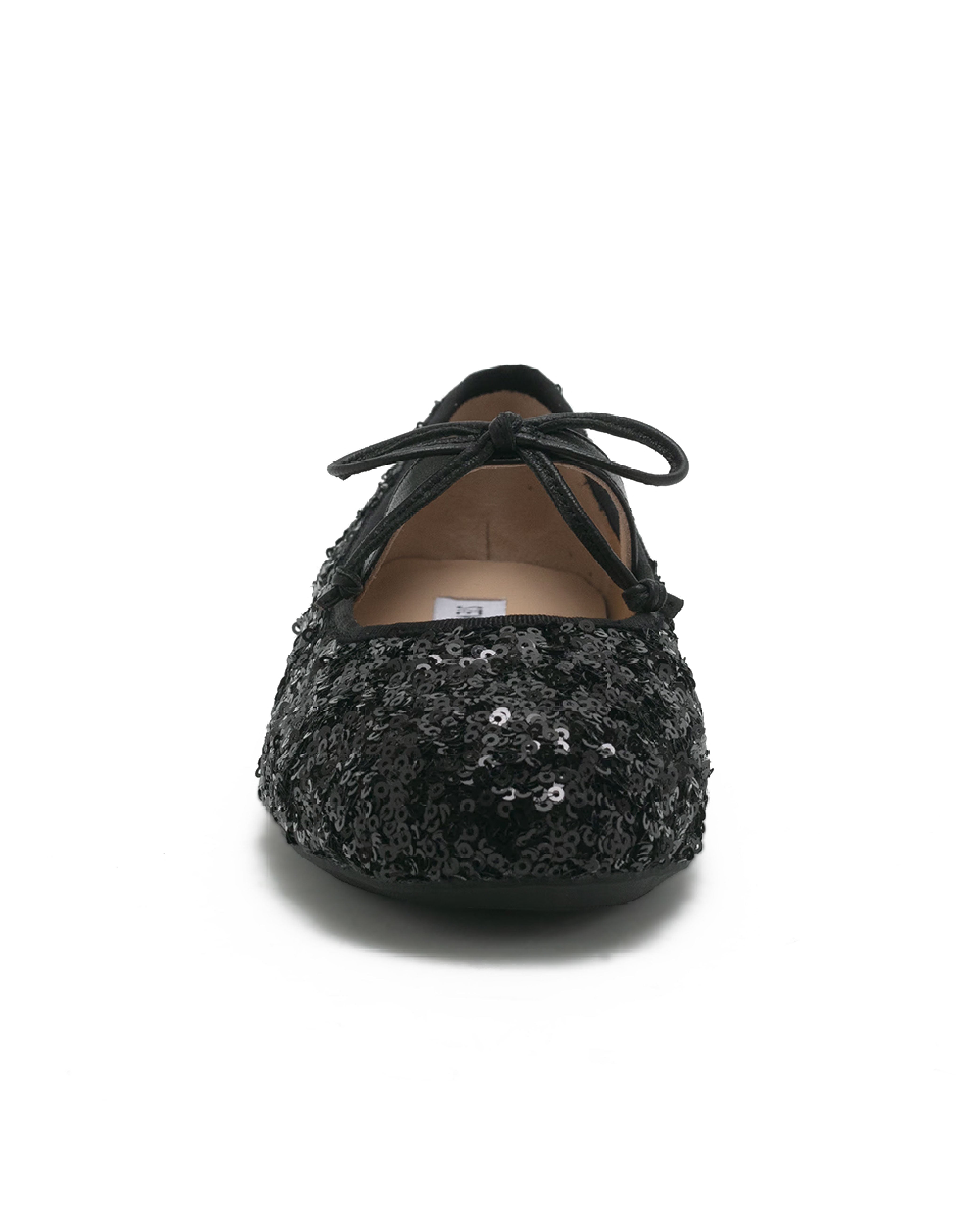 TWNYX 輕奢耀眼亮片娃娃鞋-黑色