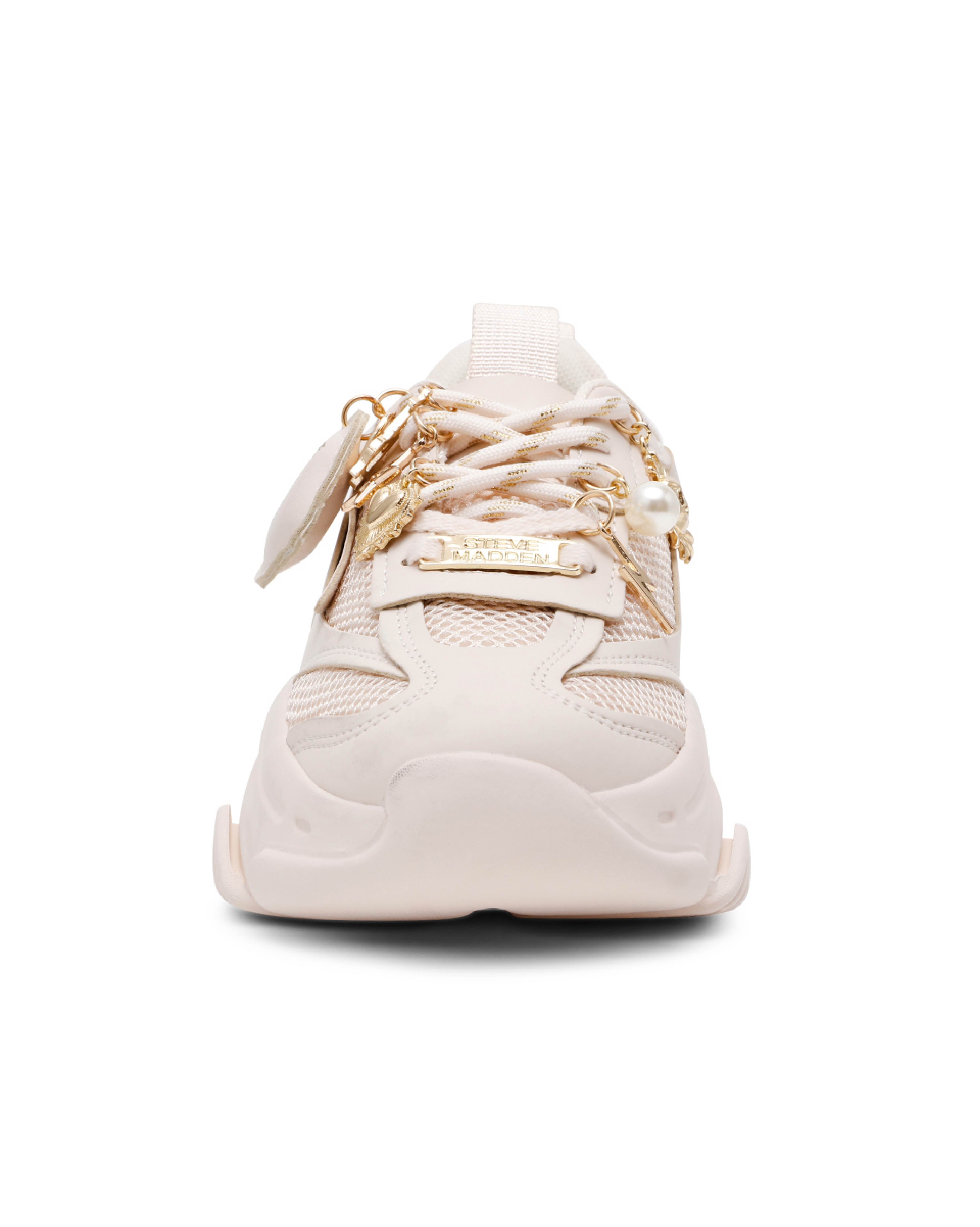 POSSESSION-H 素面多掛飾休閒鞋-白色