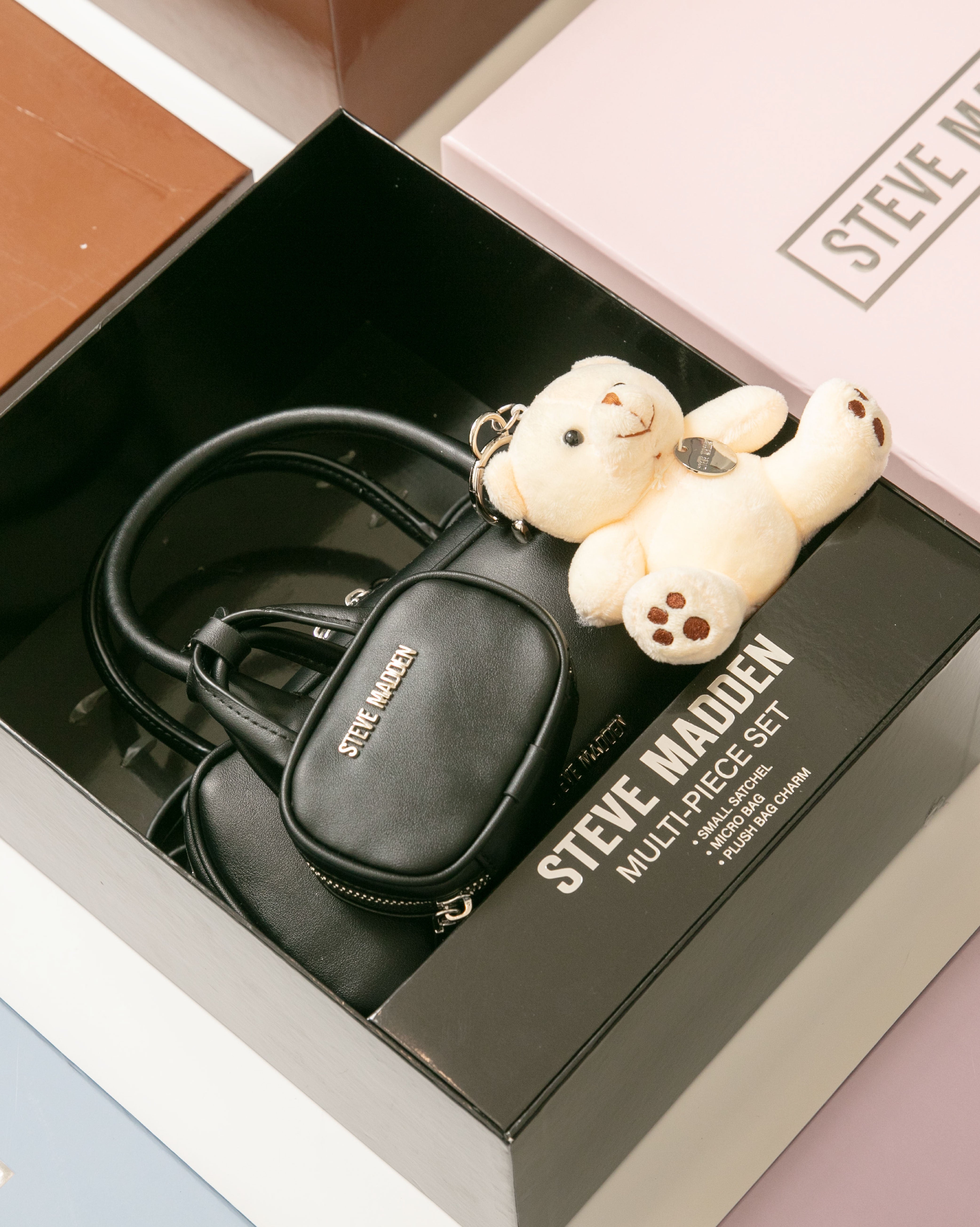 素面法棍小包三件禮盒組-黑色