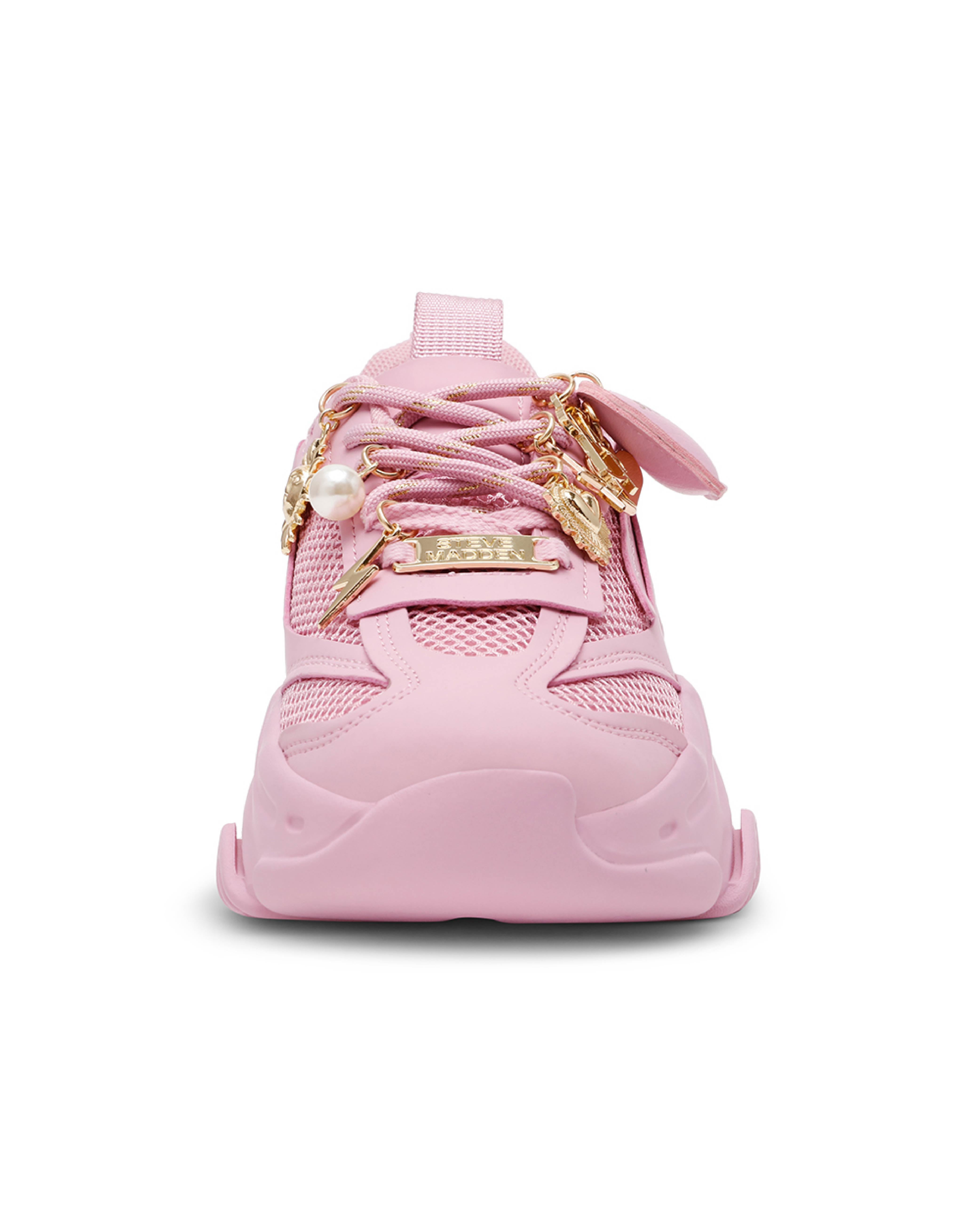 POSSESSION-H 素面多掛飾休閒鞋-粉色