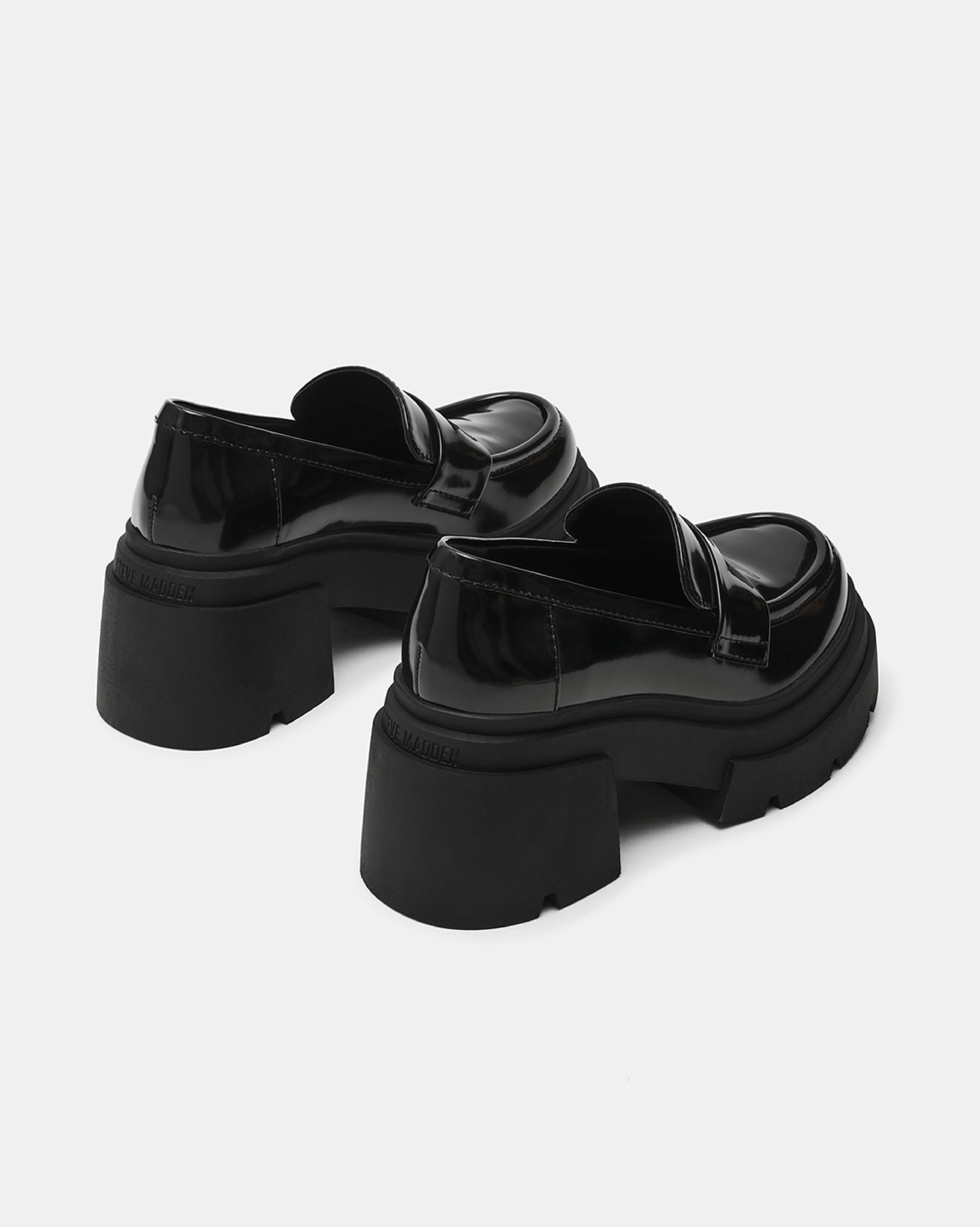 TURNOUT 經典素面厚底樂福鞋-黑色