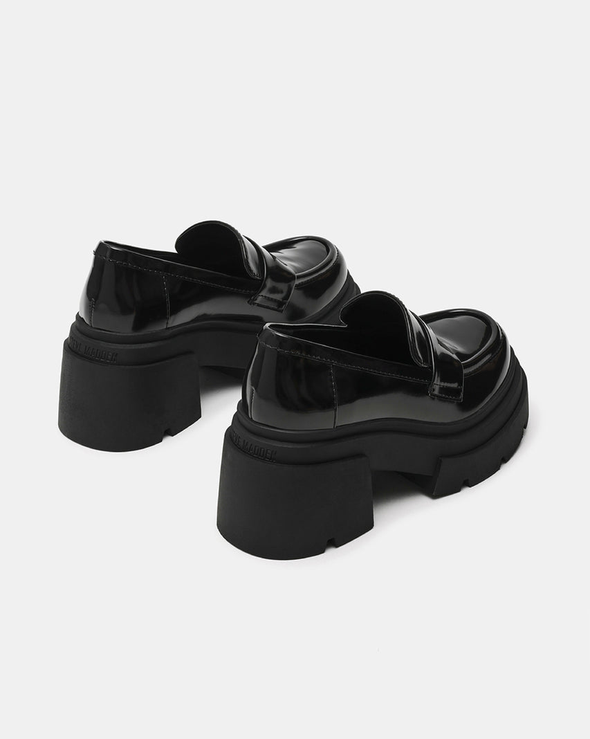 TURNOUT 經典素面厚底樂福鞋-黑色