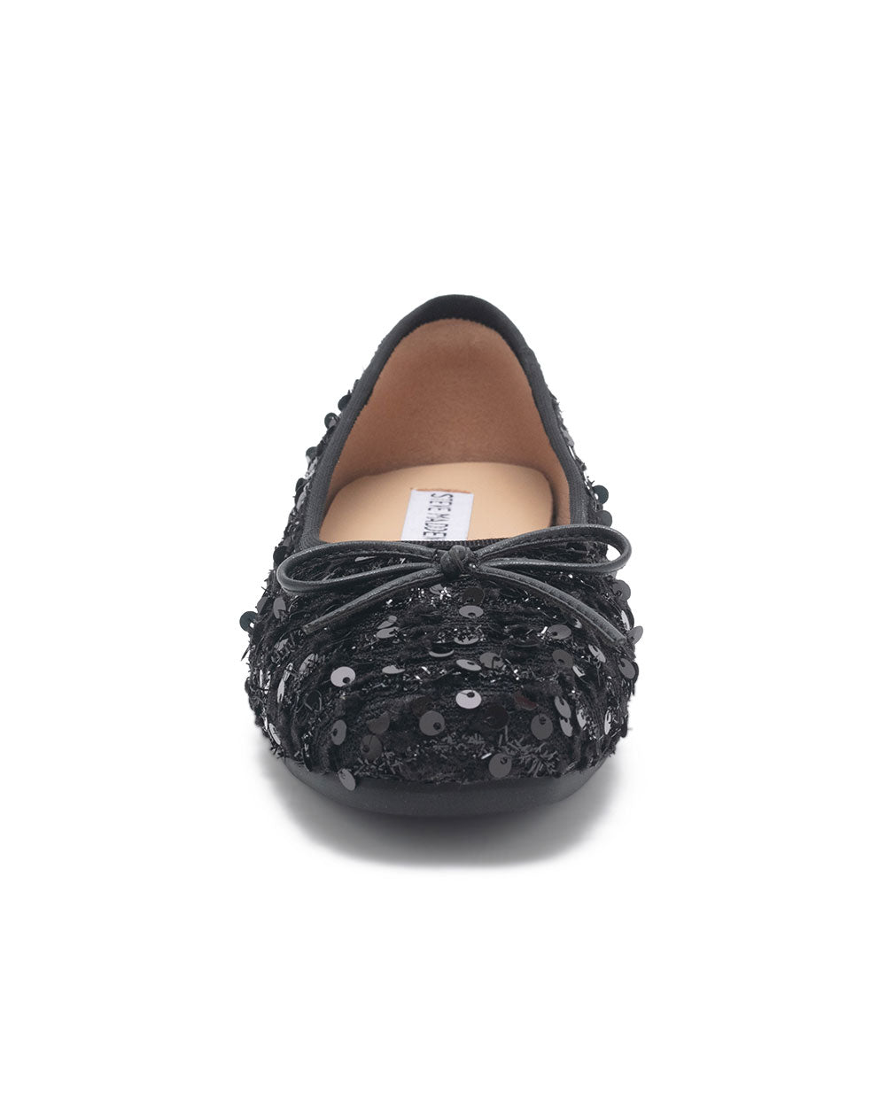 TWDIANE 輕奢亮片蝴蝶結平底鞋-黑色