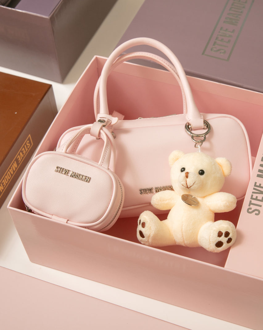 素面法棍小包三件禮盒組-粉色