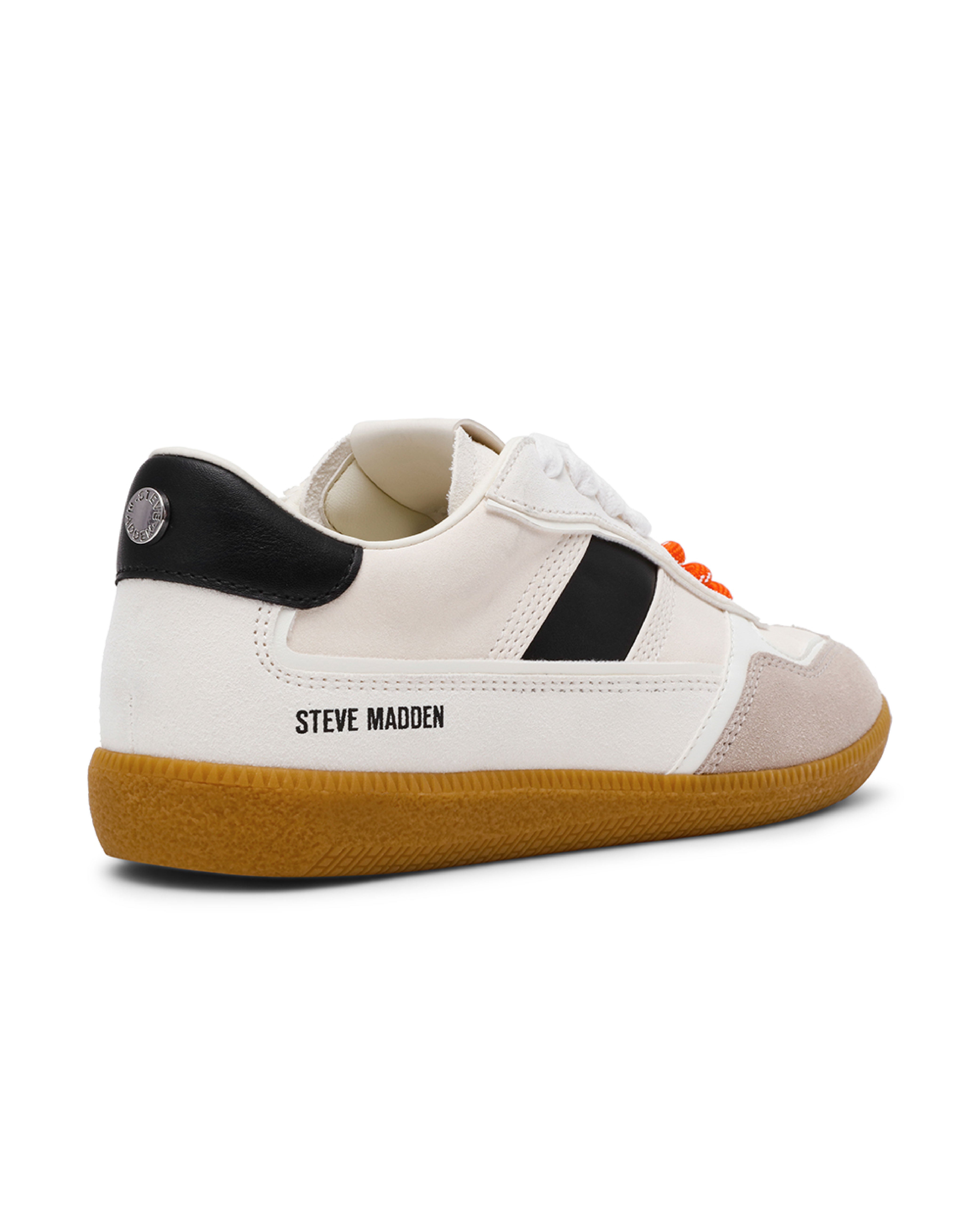 AUGUSTINE 潮流撞色鞋帶德訓鞋-米色