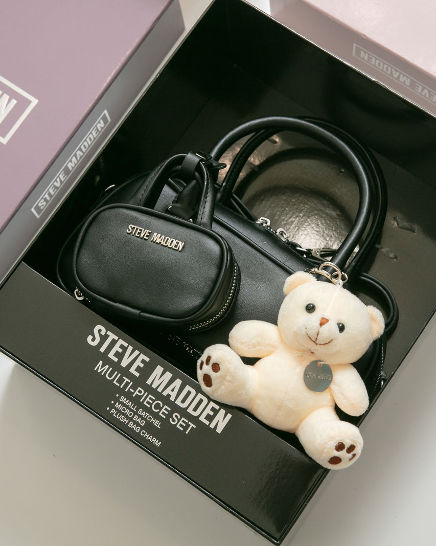 素面法棍小包三件禮盒組-黑色