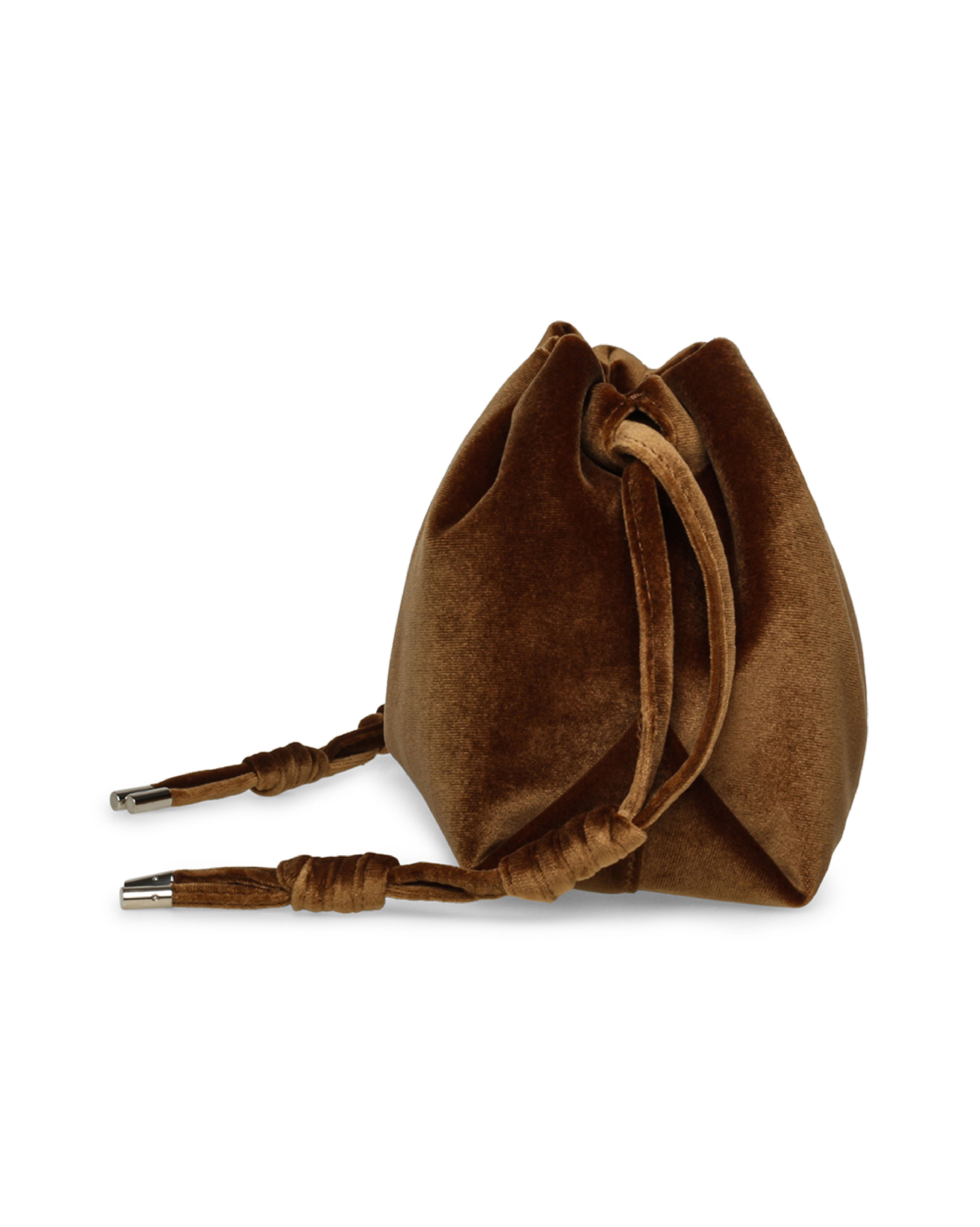 BEMMYV 絨面束口雲朵包-咖啡色