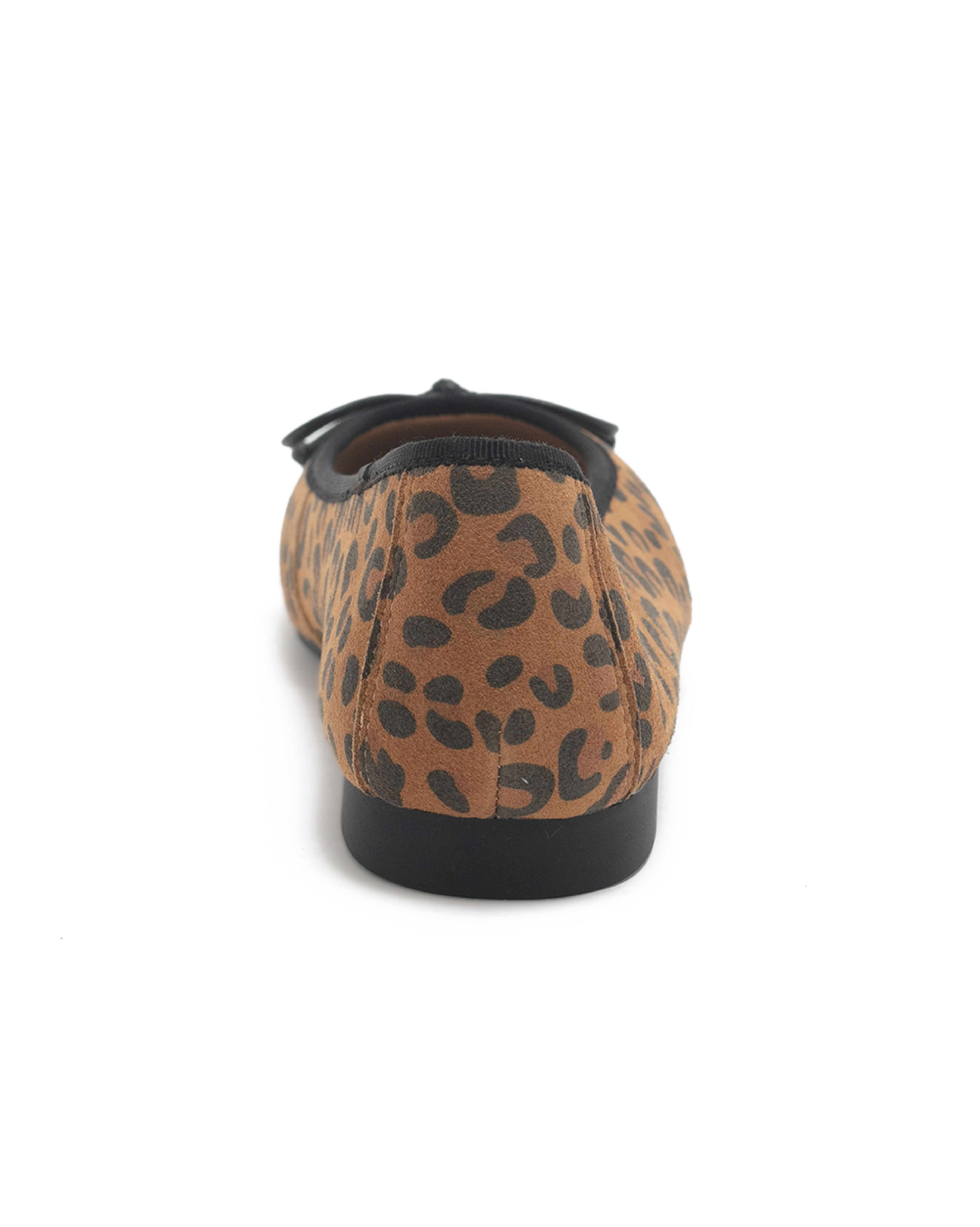 TWMUMU 經典素面細帶蝴蝶結娃娃鞋-豹紋