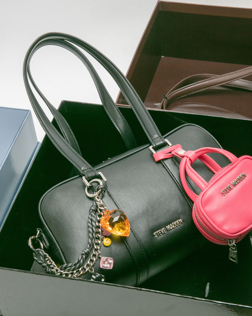 潮流撞色耳機包/法棍肩背包禮盒-黑色