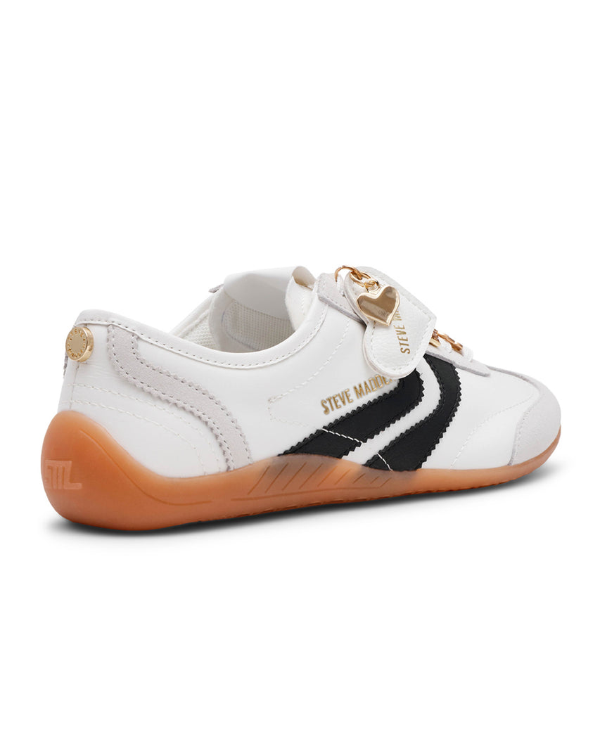 BASSETT 潮流掛飾拼接休閒鞋-白色