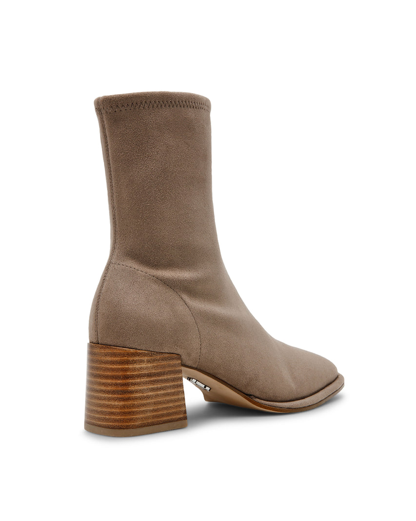 NEXTSTEP 時尚素面方頭中筒靴-卡其色