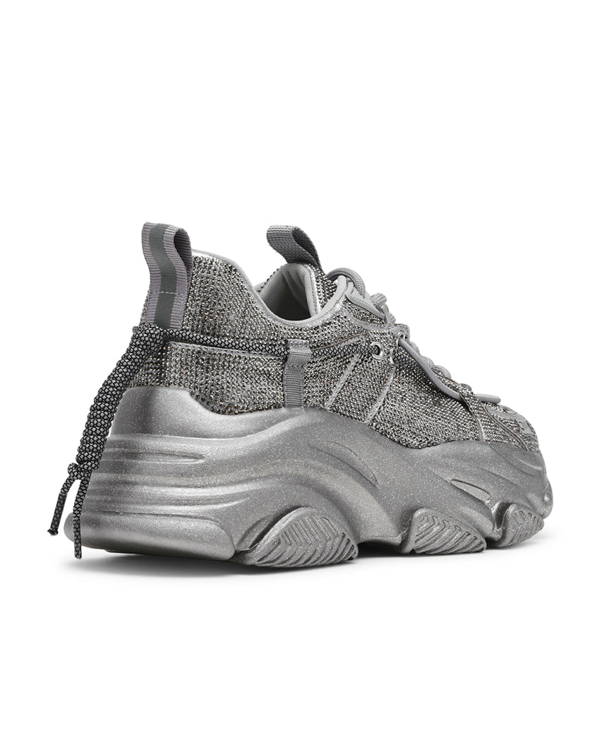 VAULT 2R 奢華閃鑽抽繩厚底休閒鞋-鐵色