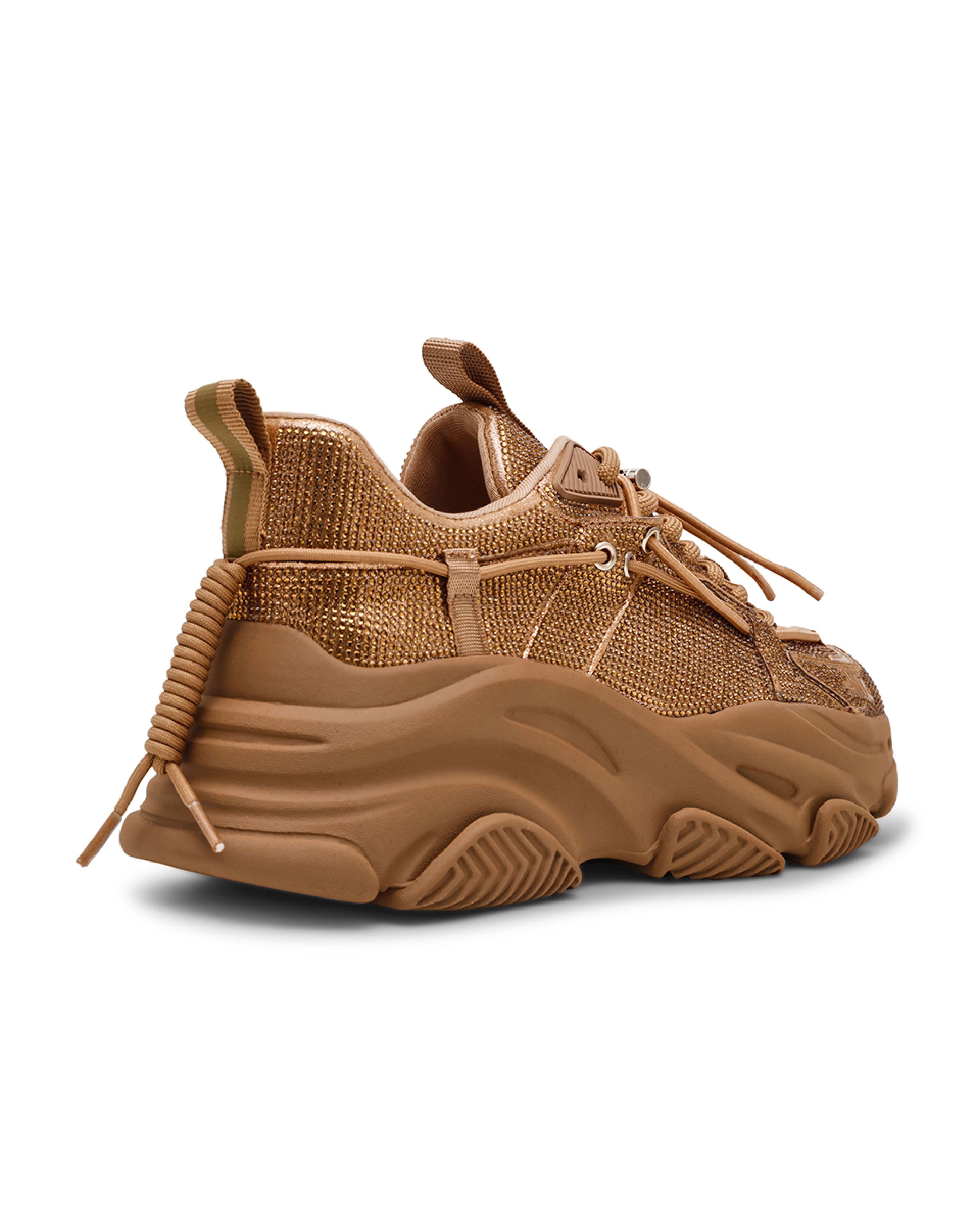 VAULT 2R 奢華閃鑽抽繩厚底休閒鞋-卡其色
