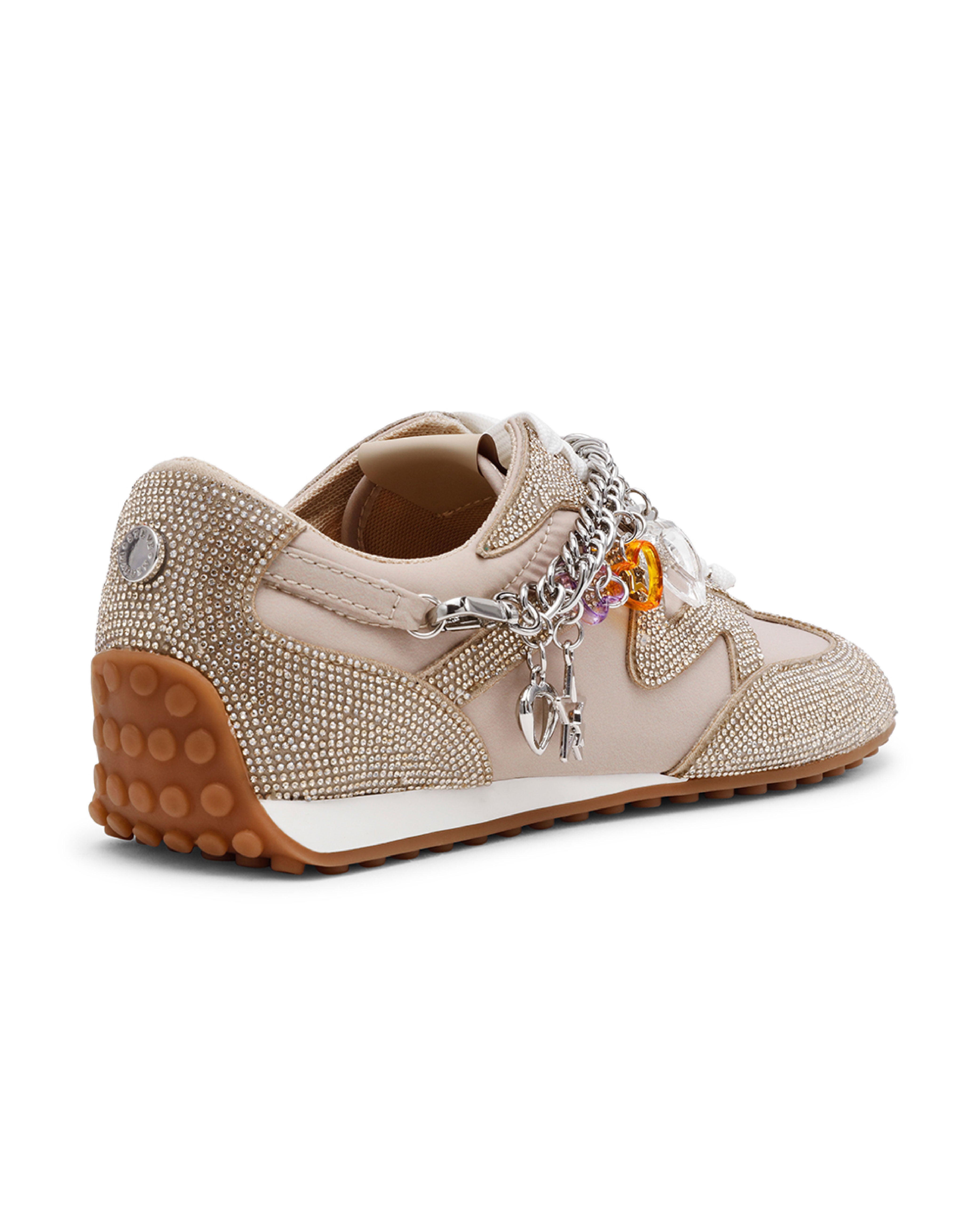 CAMEO-R 閃鑽鍊條造型掛飾德訓鞋-金色