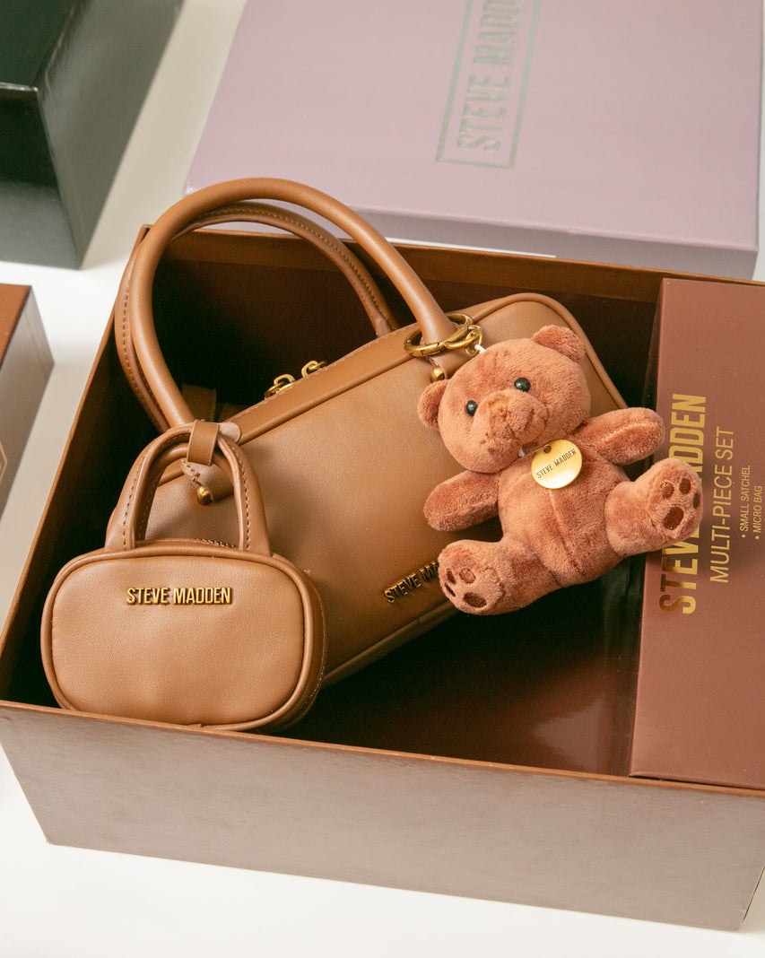 素面法棍小包三件禮盒組-咖啡色