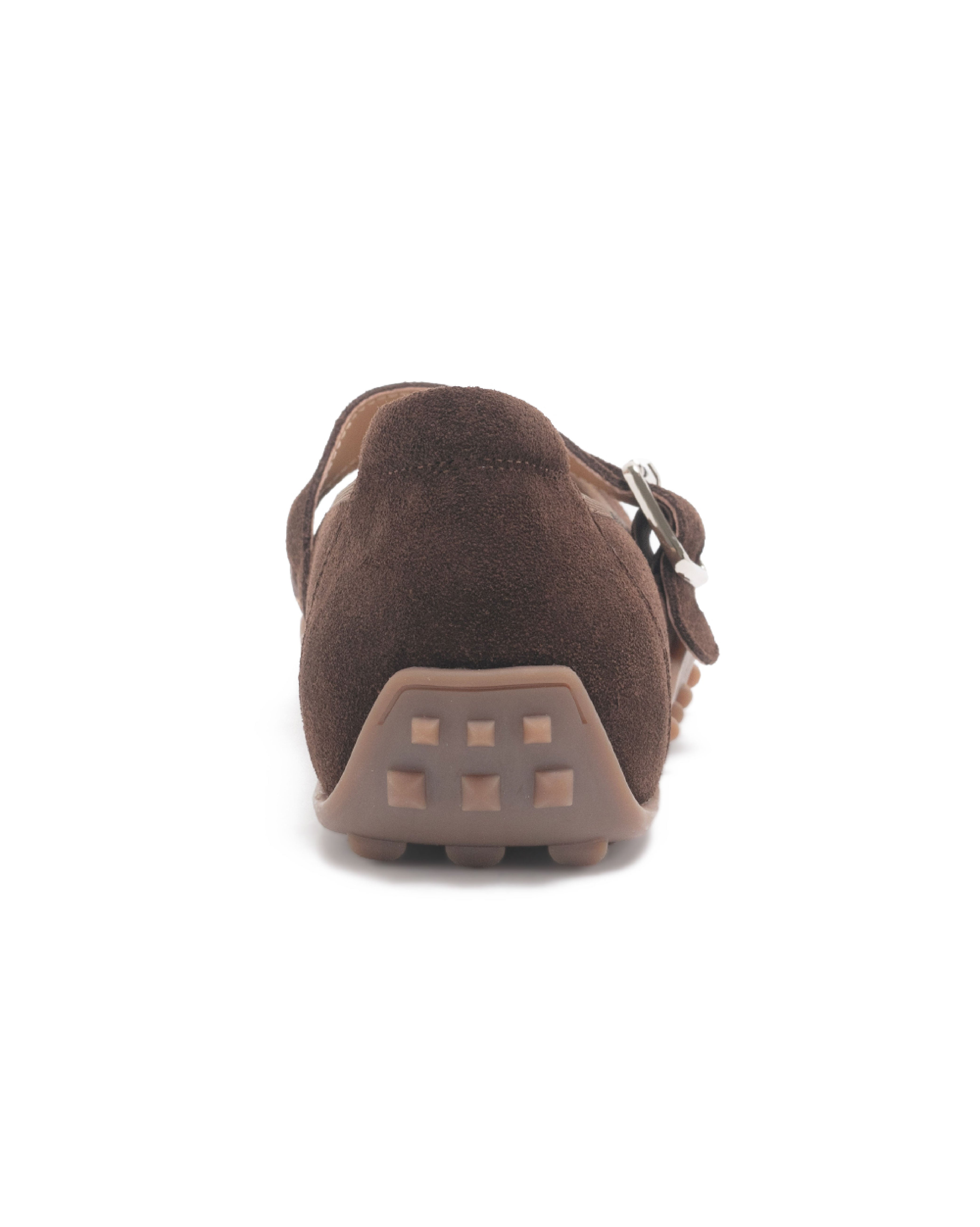 TWFOXY 雙扣帶絨面瑪莉珍鞋-絨咖啡