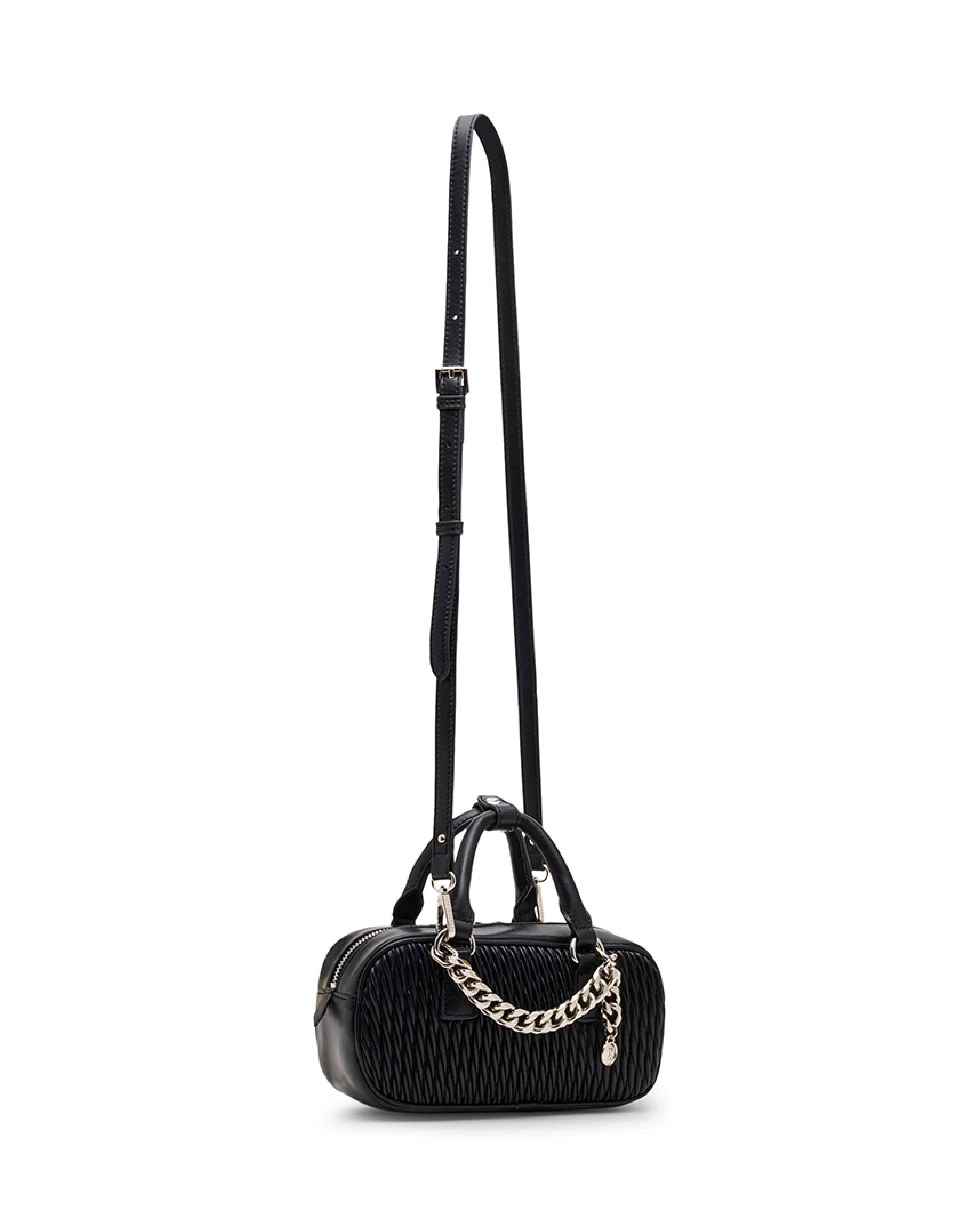 BEMILIEE 編織抓皺小法棍包-黑色