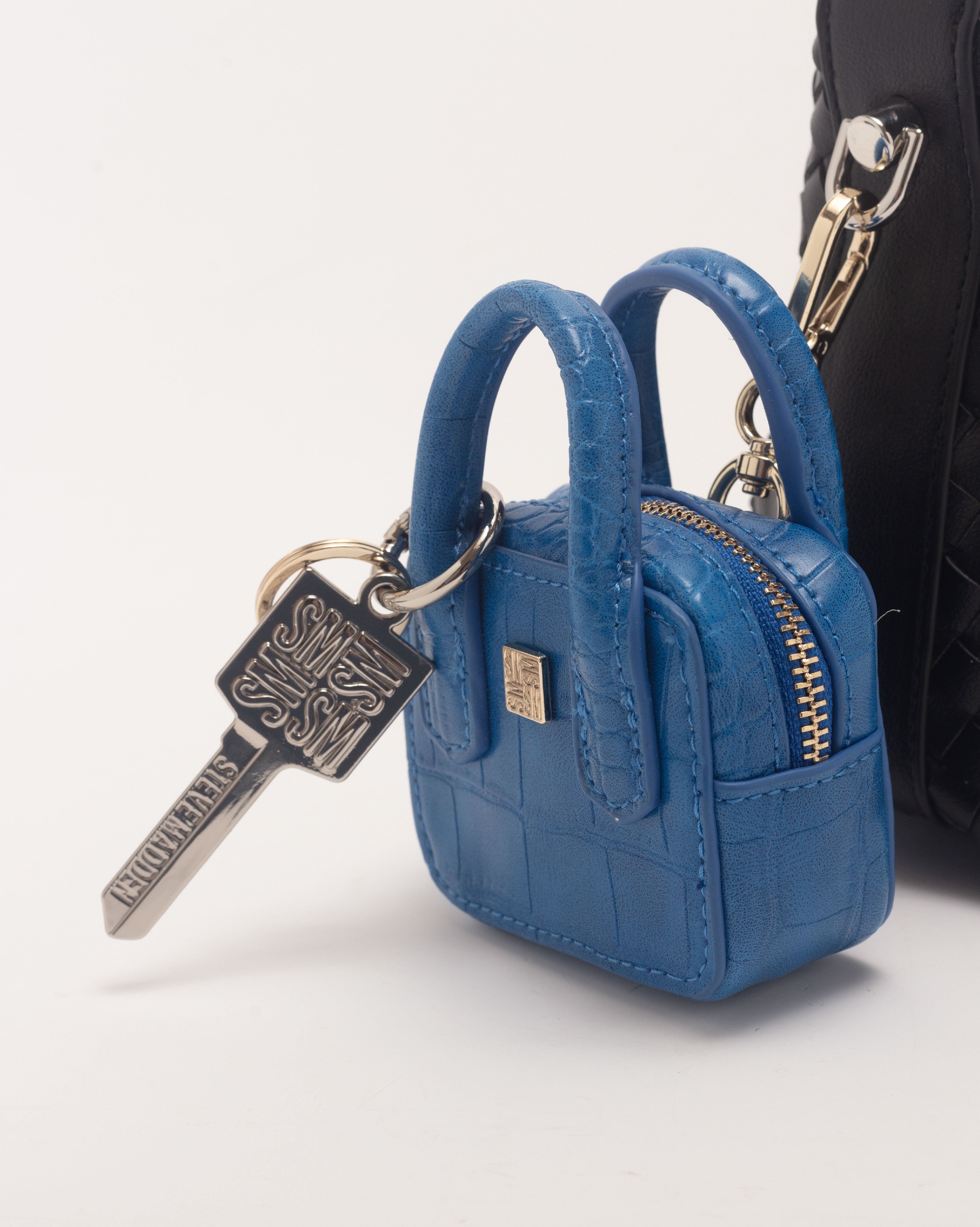 【線上獨家款】D-VOYAGE 手提包造型吊飾-藍色