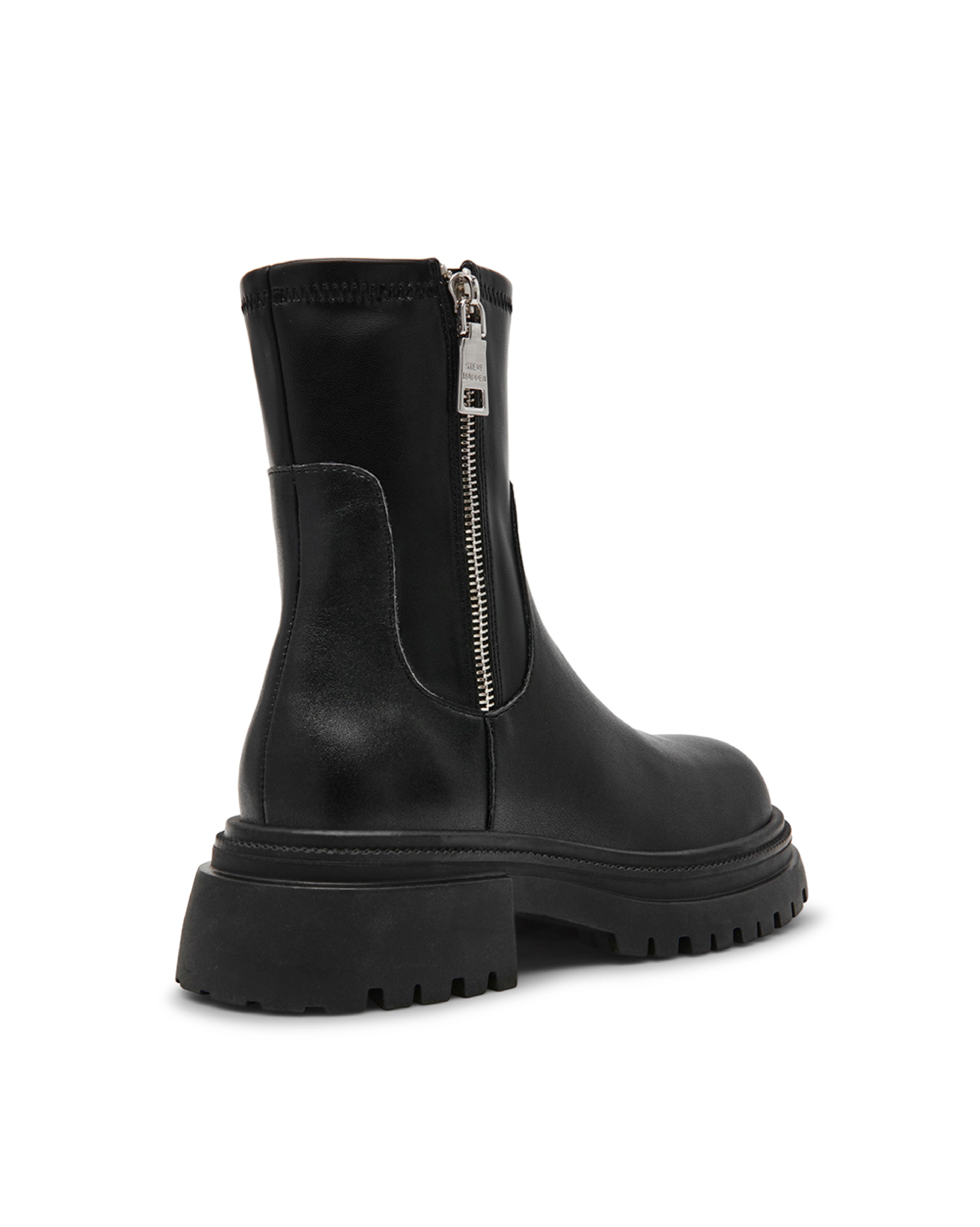 ROADMAP 率性素面厚底中筒靴-黑色