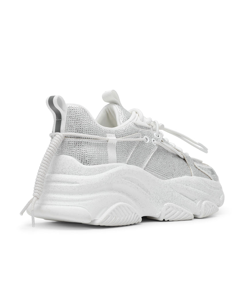 VAULT 2R 奢華閃鑽抽繩厚底休閒鞋-銀色