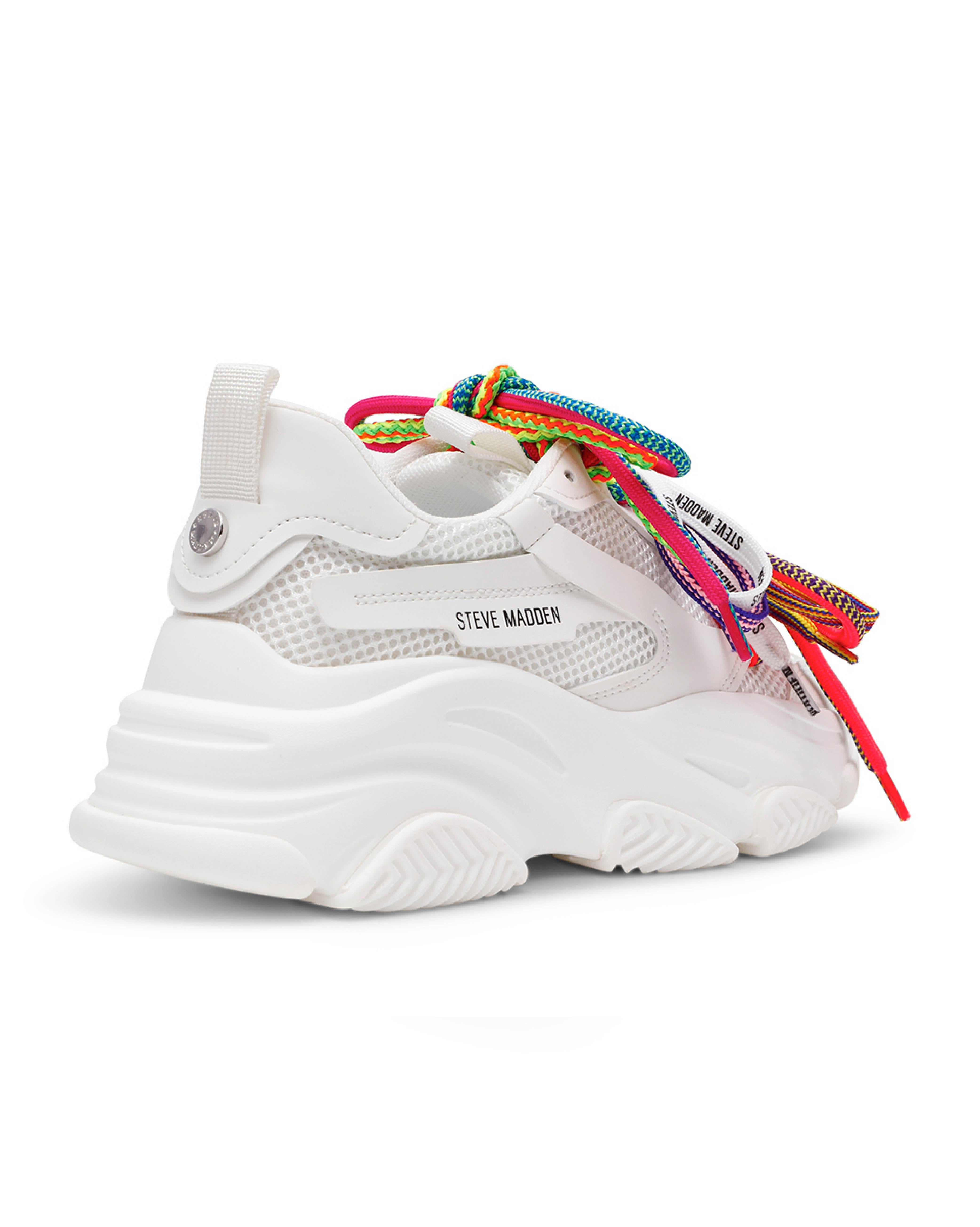 PRYCE-SML 潮流多層綁帶厚底休閒鞋-白色