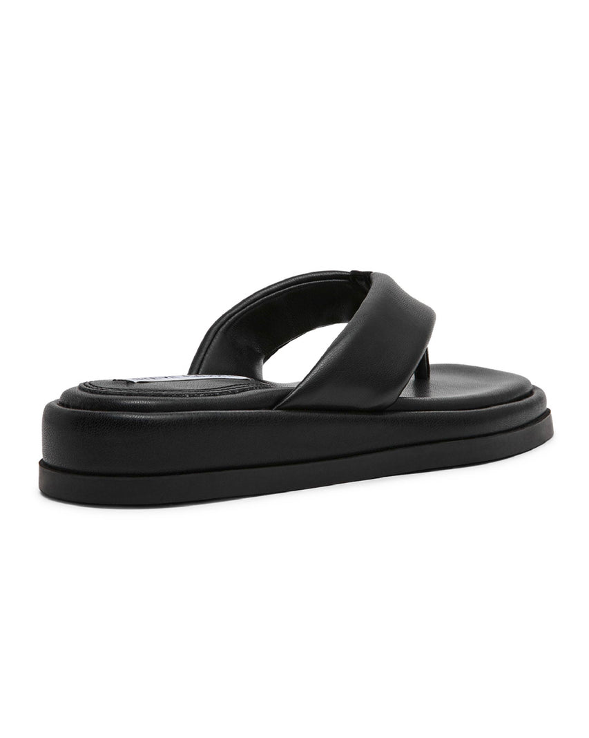 BELLA 澎澎帶厚底夾腳涼拖鞋-黑色 - view 4