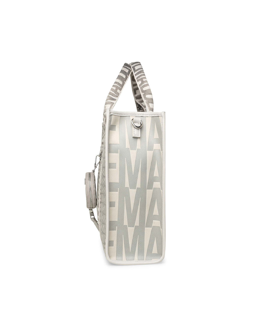 BOPTIC-E 街頭潮流滿版LOGO托特包(大)-灰色