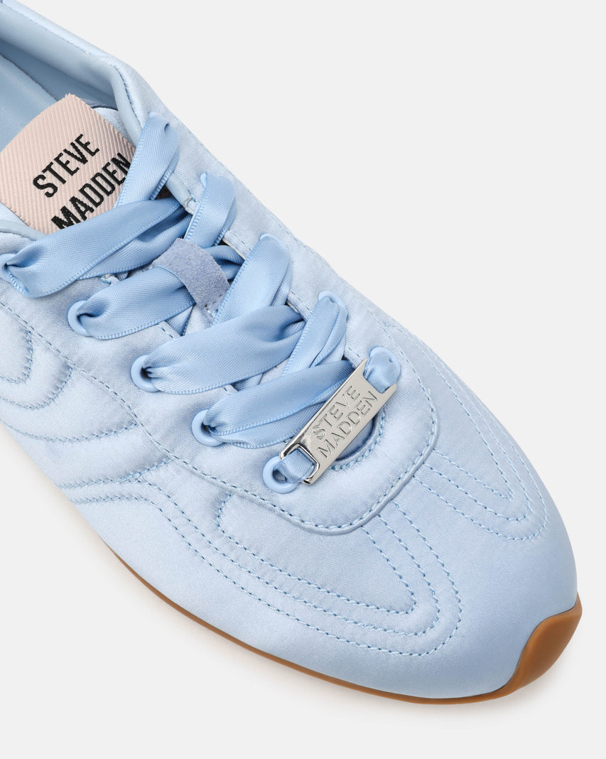 【線上獨家款】ABBI-S 芭蕾緞面綁帶休閒鞋-藍色