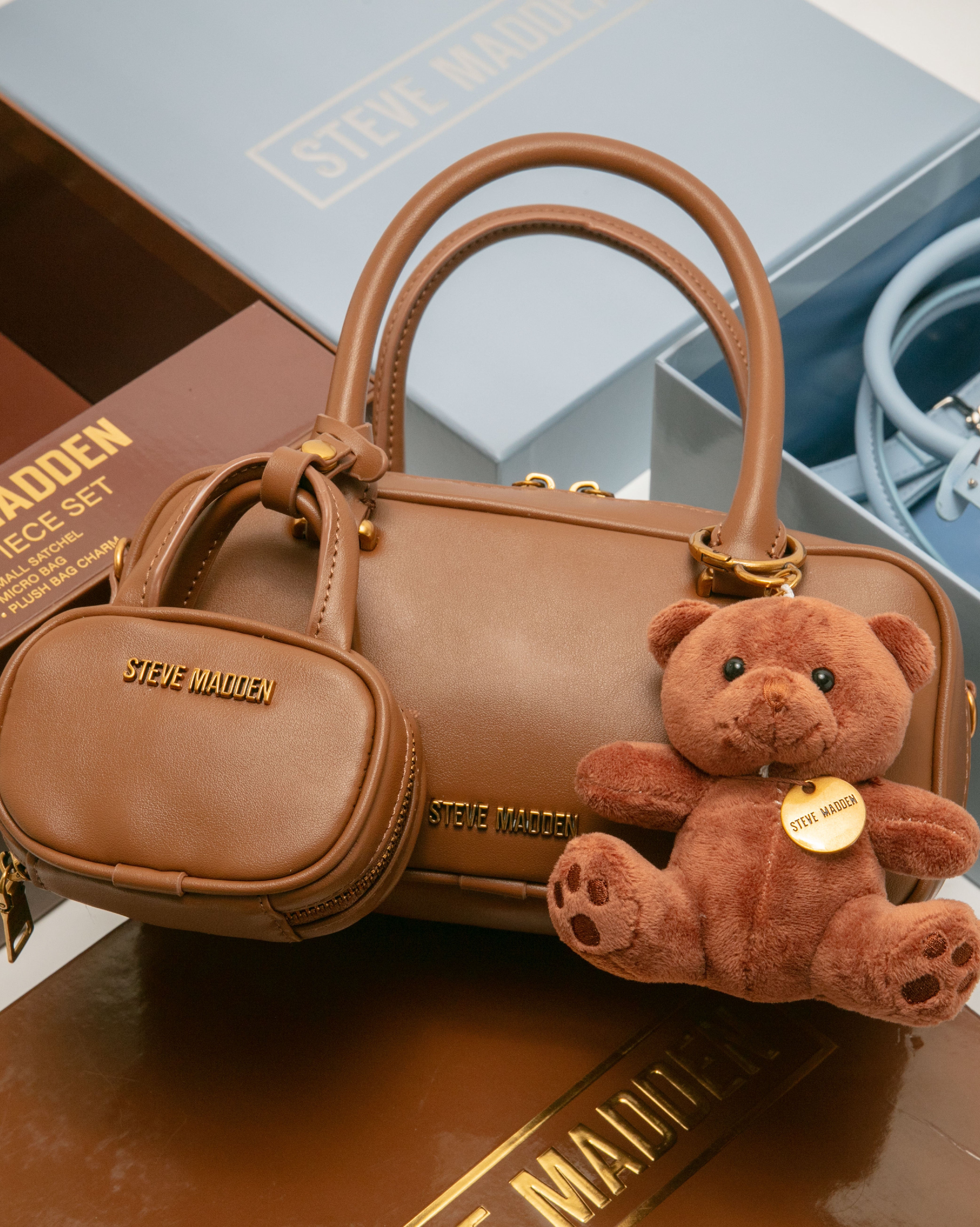 素面法棍小包三件禮盒組-咖啡色