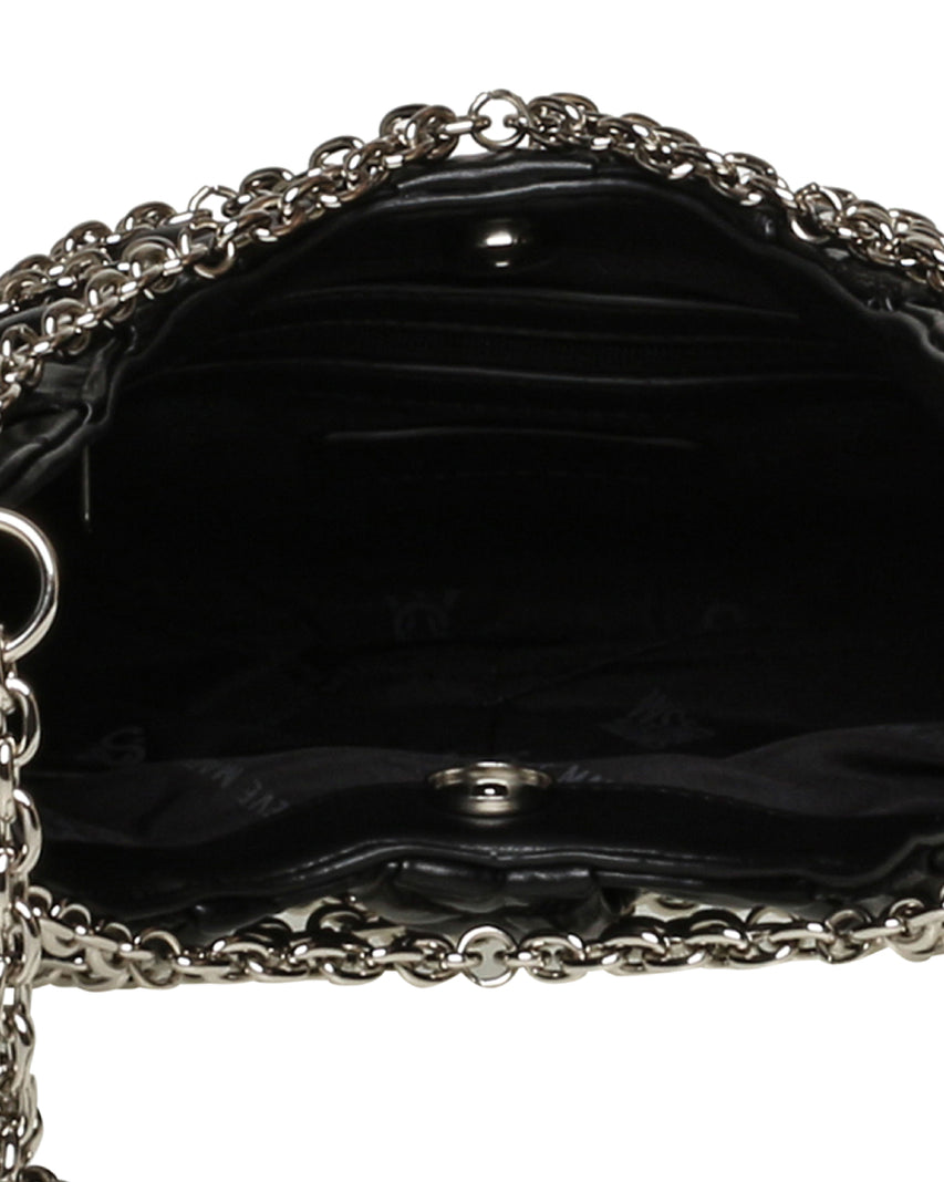 BFREESIA 率性鍊帶菱格紋托特包-黑色