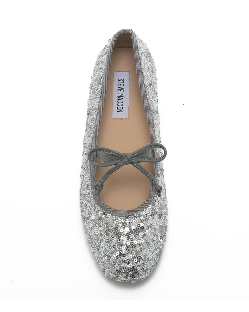 TWNYX 輕奢耀眼亮片娃娃鞋-銀色