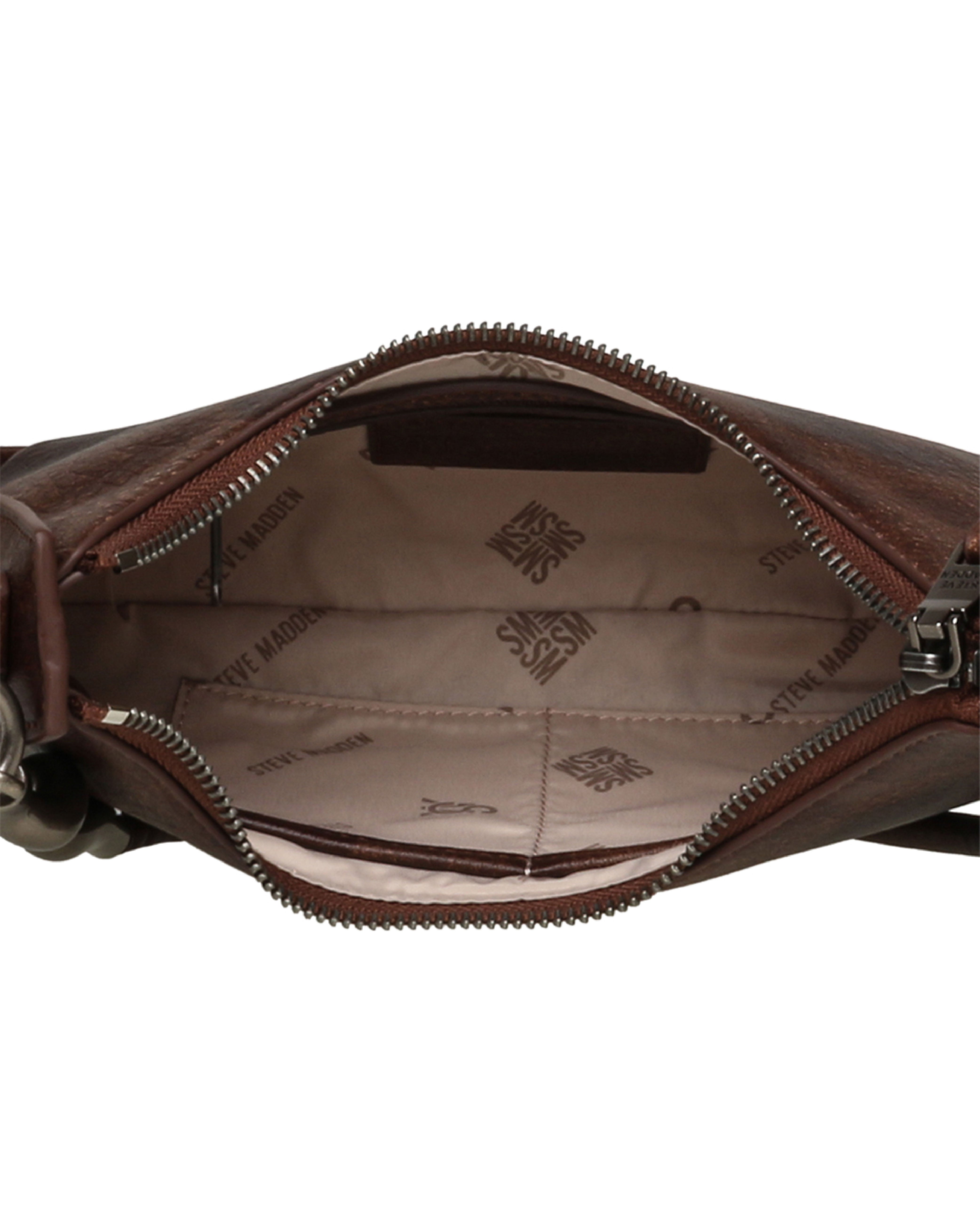 【線上獨家款】BTROPINA 復古刷色腋下包-咖啡色