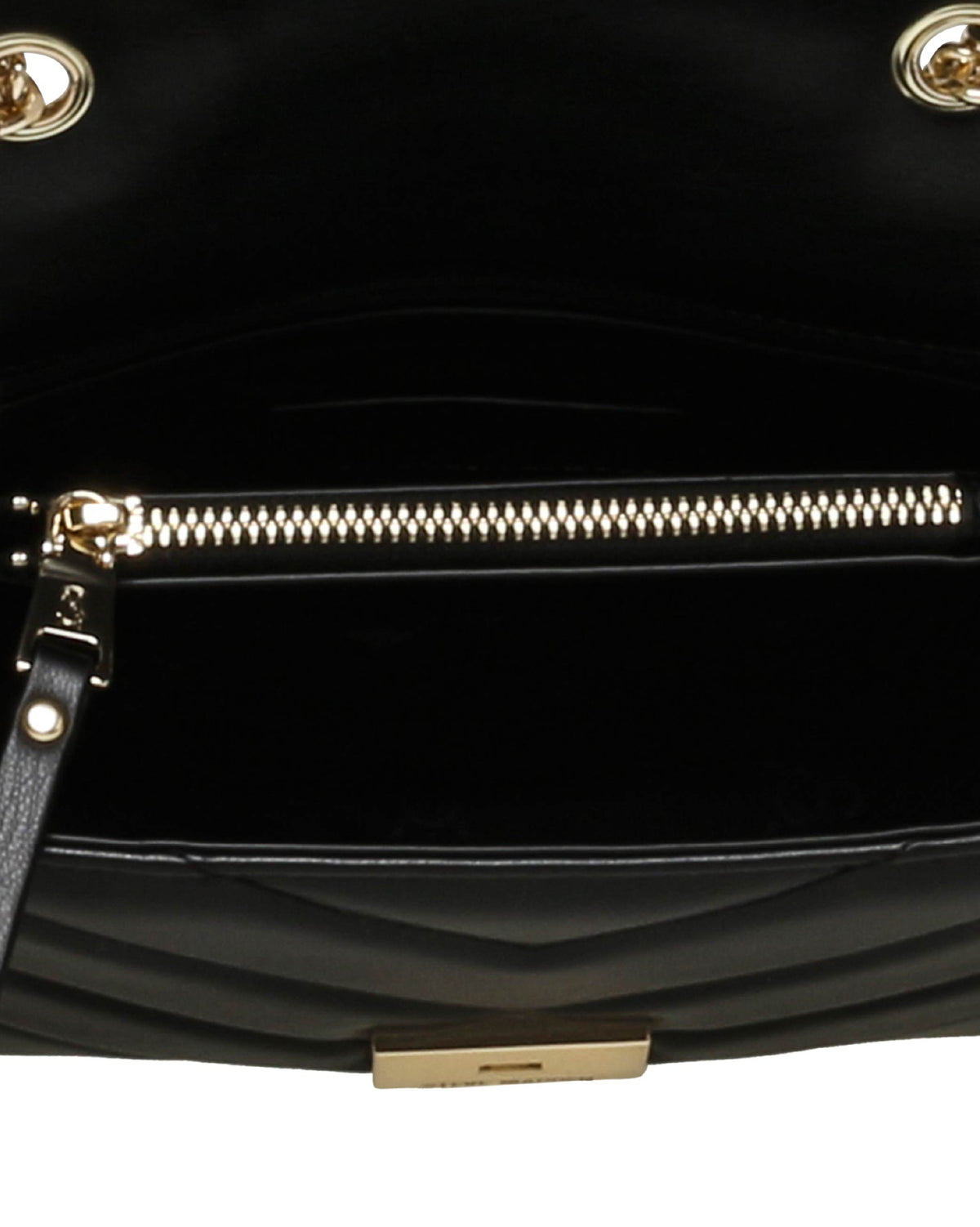 BMAUREN 素面線條壓紋肩背信封包-黑色 - view 5