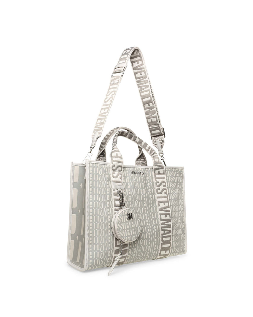 BOPTIC-E 街頭潮流滿版LOGO托特包(大)-灰色