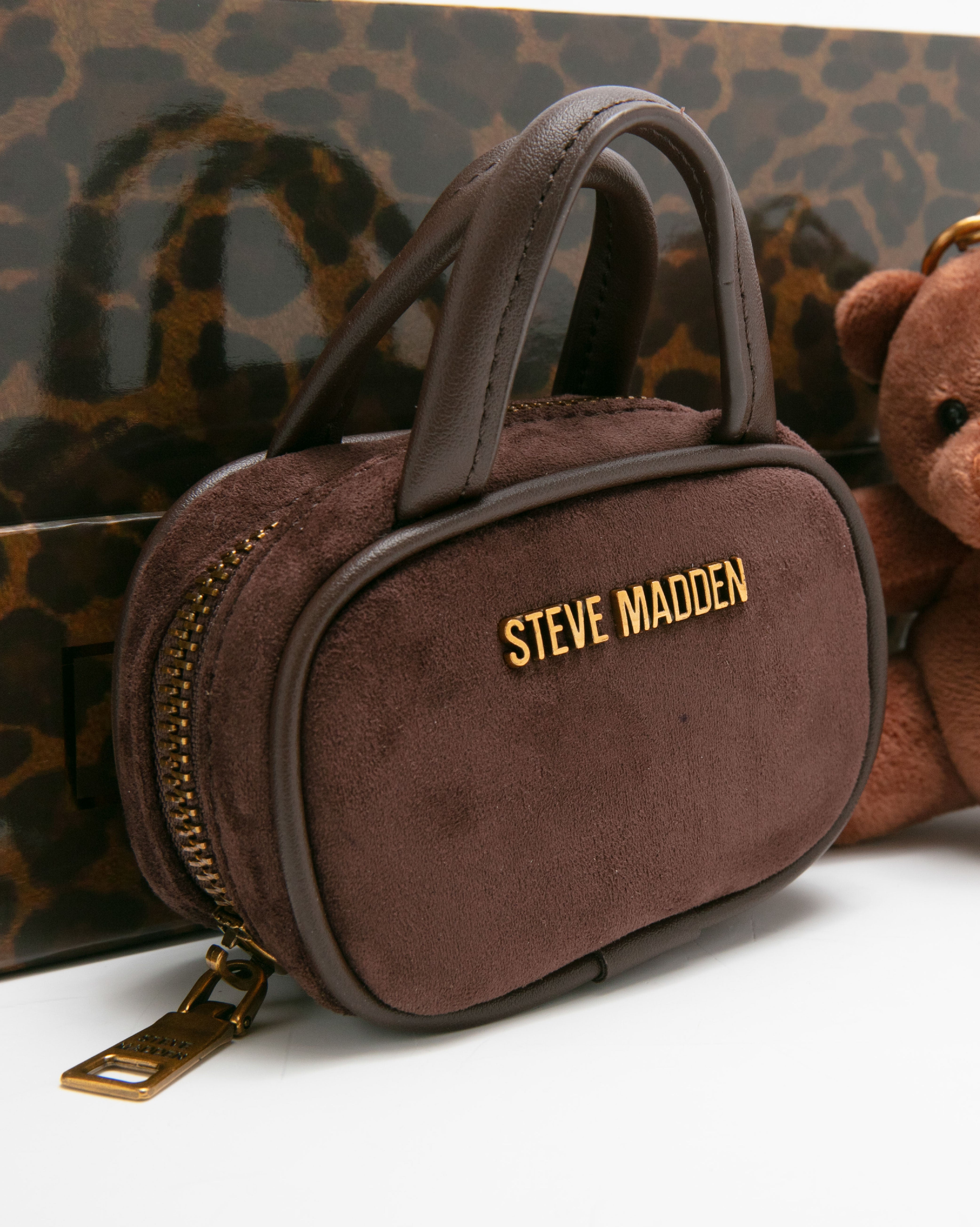 【線上獨家禮盒】麂皮法棍小包三件禮盒組-咖啡色