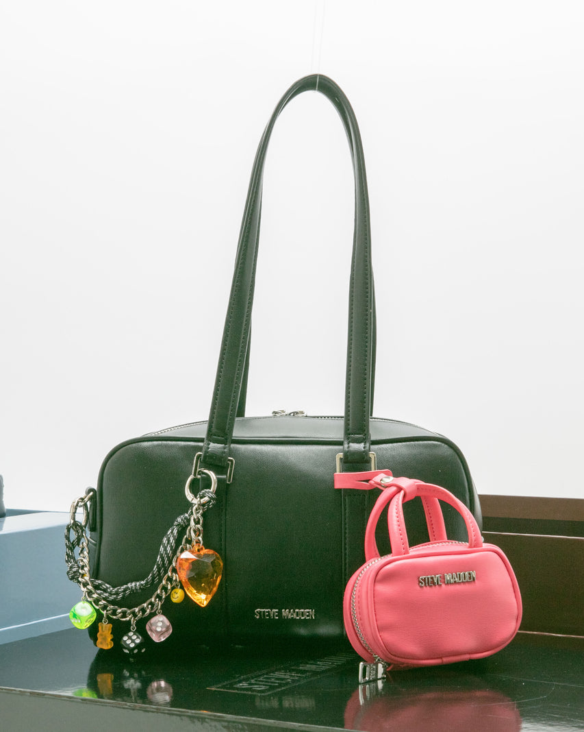 潮流撞色耳機包/法棍肩背包禮盒-黑色