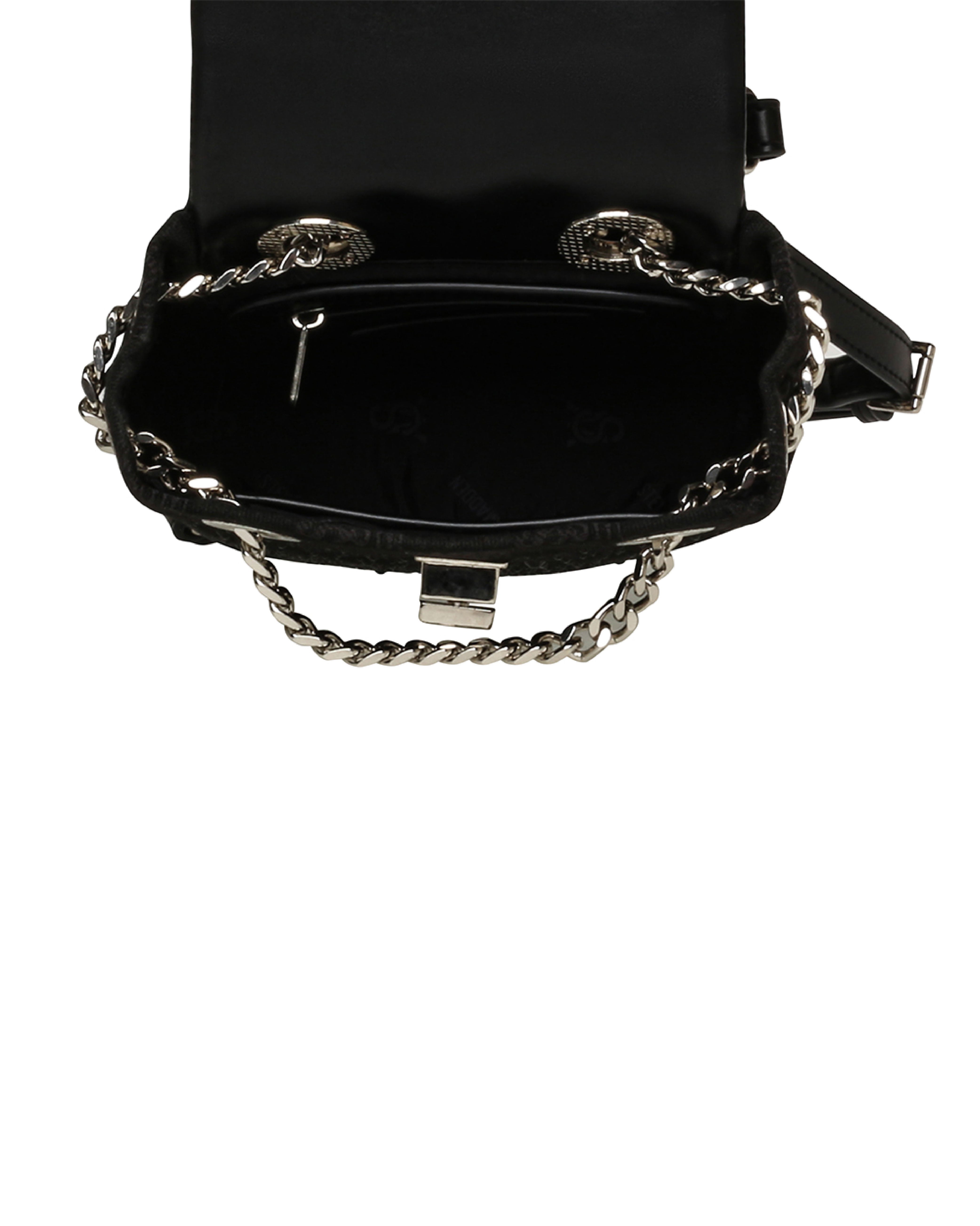 【線上獨家款】BBROOKS-12 低調閃鑽鏈帶小後背包-黑色