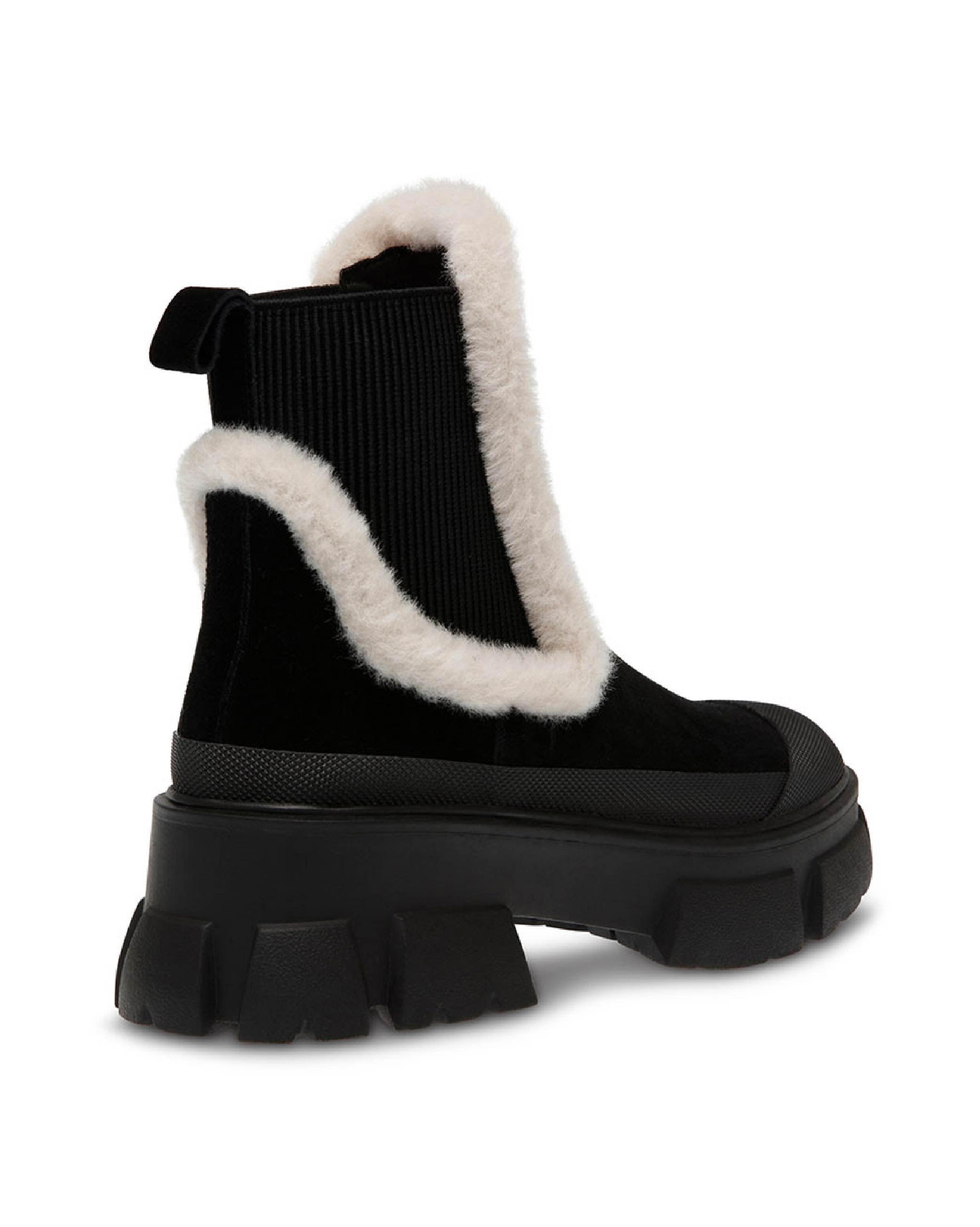 TOWNSHIP 絨面毛邊切爾西短靴-黑色