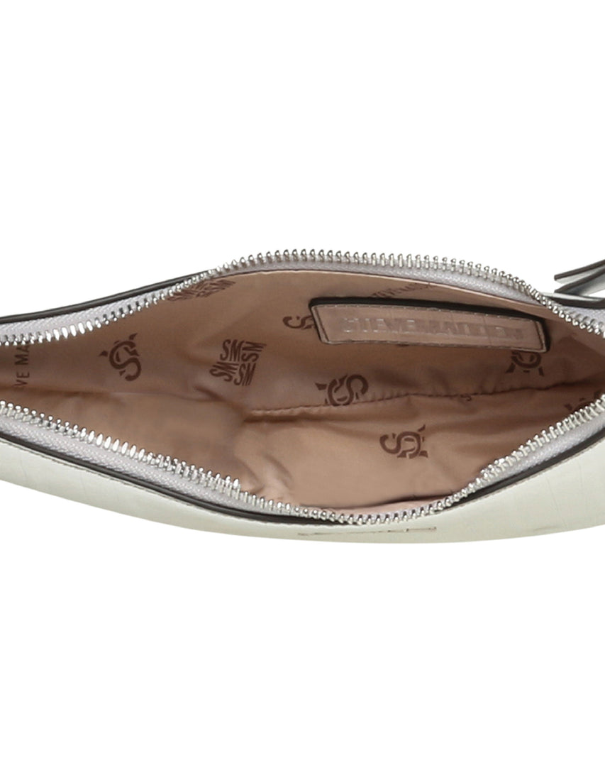 【線上獨家款】BICY-E 輕奢素面馬鞍肩背包-銀色