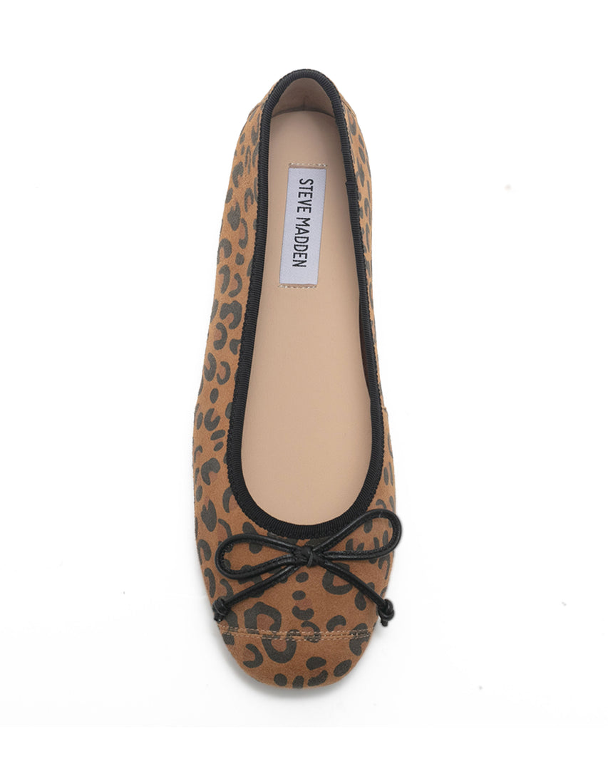 TWMUMU 經典素面細帶蝴蝶結娃娃鞋-豹紋