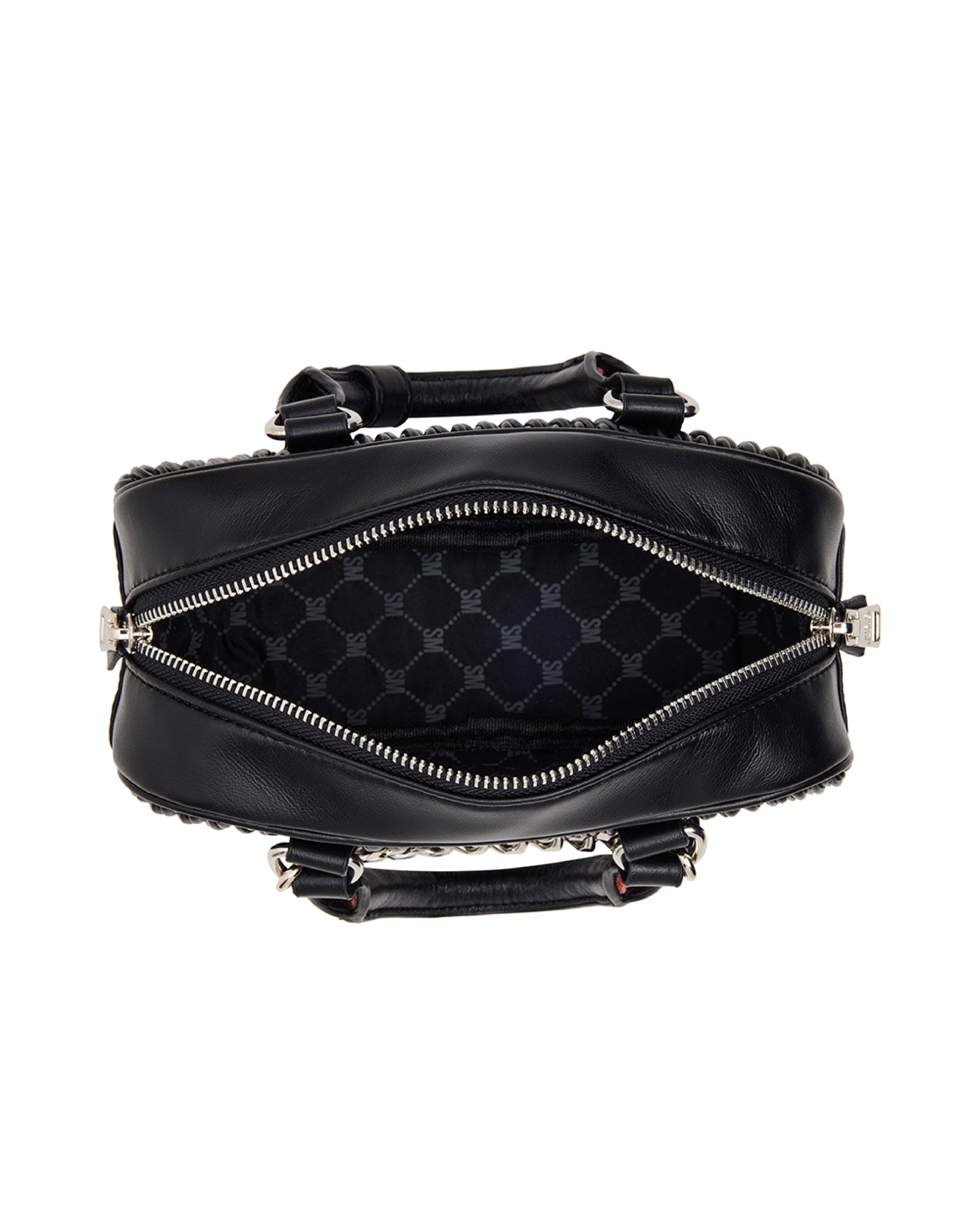 BEMILIEE 編織抓皺小法棍包-黑色