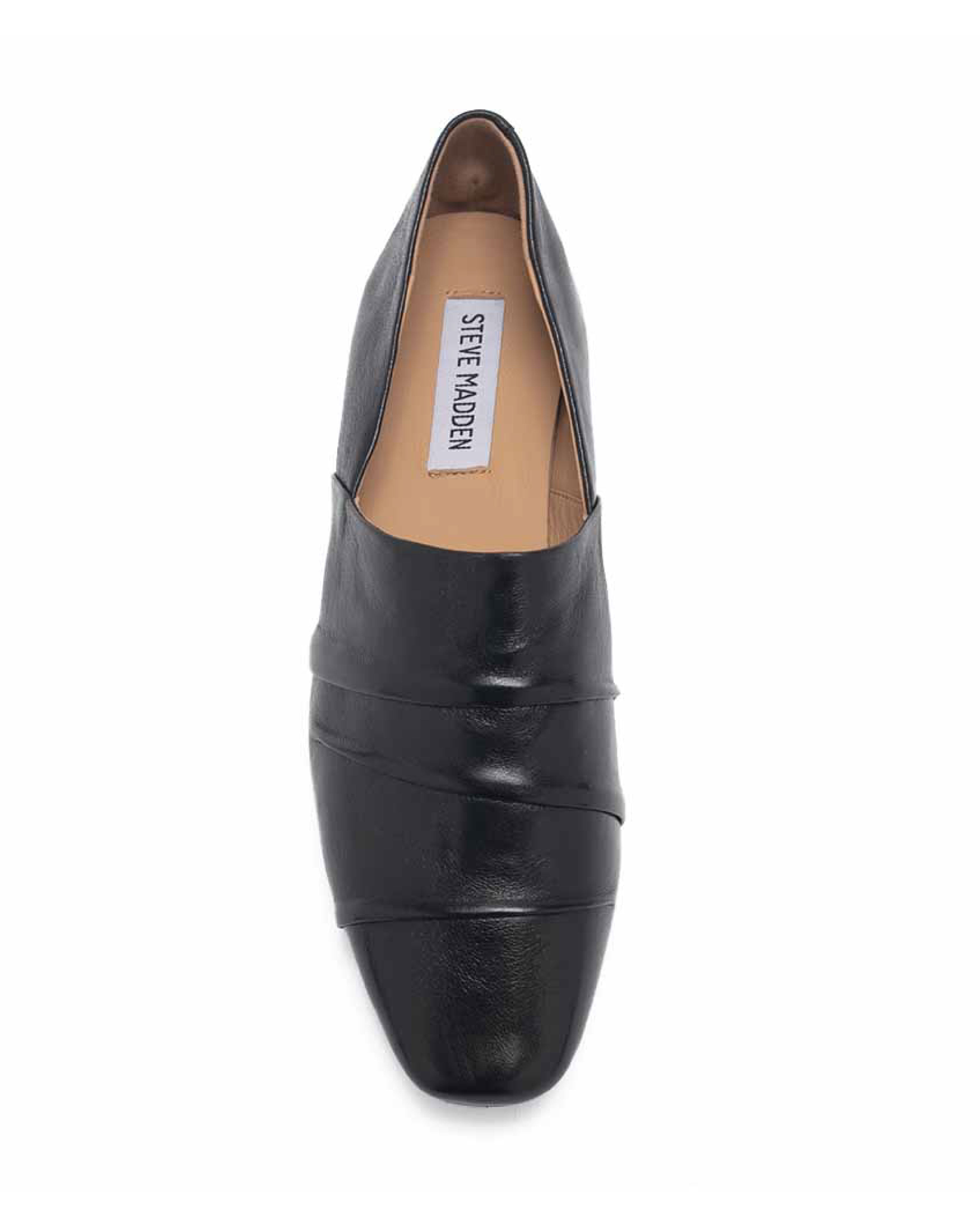 TWESTHER 素面珍珠低跟平底鞋-黑色