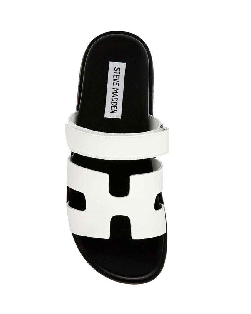 MAYVEN-CN 魔鬼氈休閒H涼拖鞋-白色