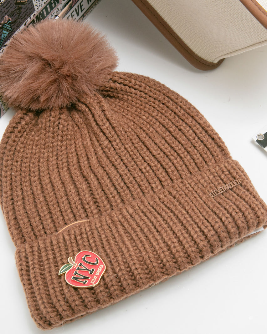 LOGO寬帶兩用包/潮流徽章毛帽禮盒-咖啡色