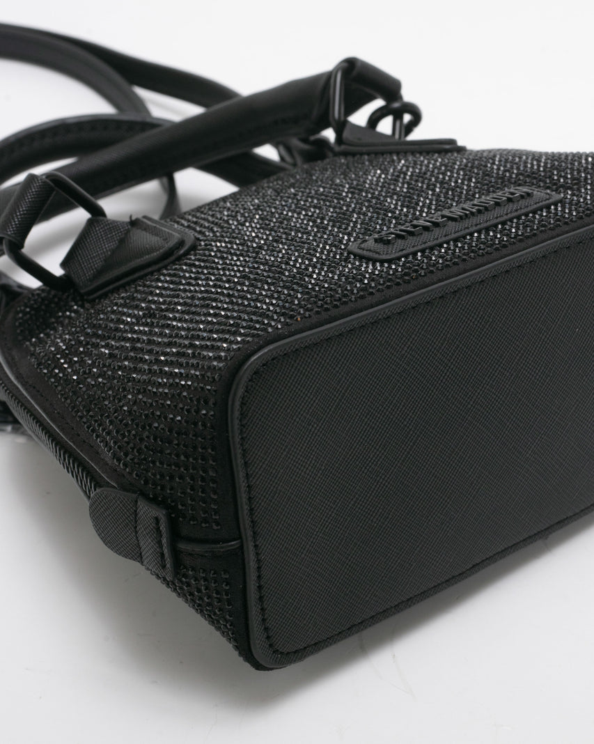 BHOPE-G 奢華閃鑽大開口兩用小包-黑色