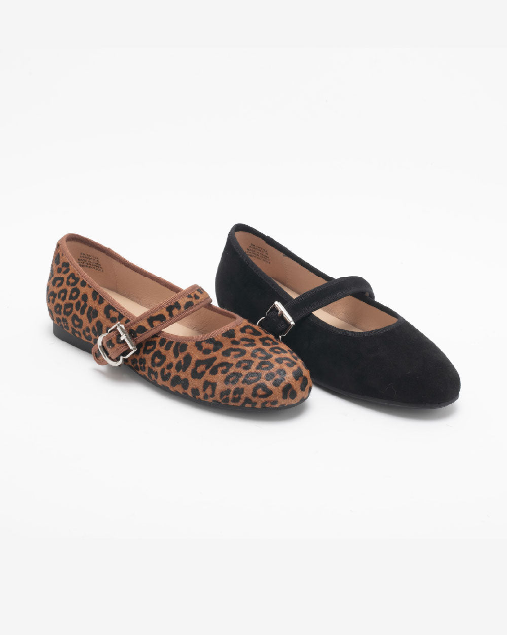 TWTYLA 絨面素色滾邊瑪莉珍鞋-絨黑