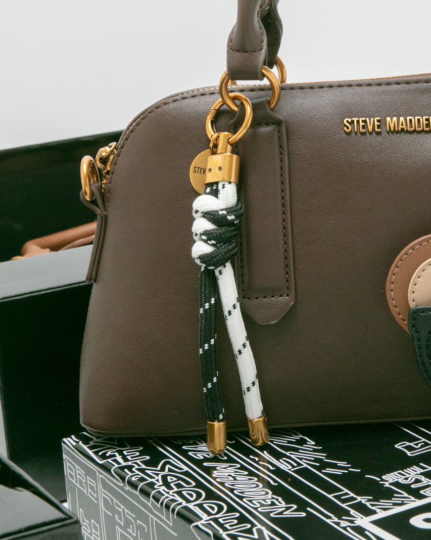 潮流小熊雙吊飾/素面兩用包禮盒-咖啡色