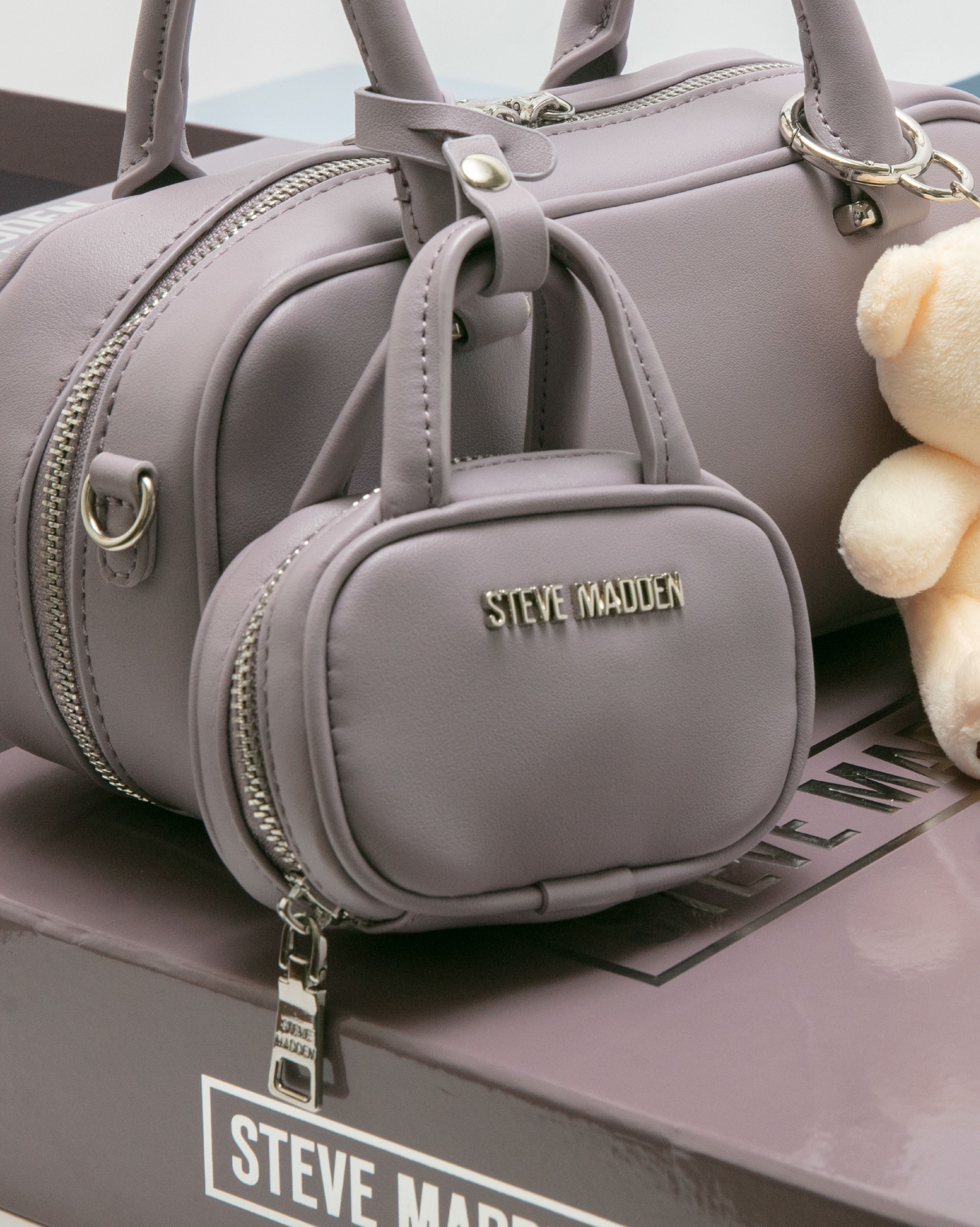 素面法棍小包三件禮盒組-紫色