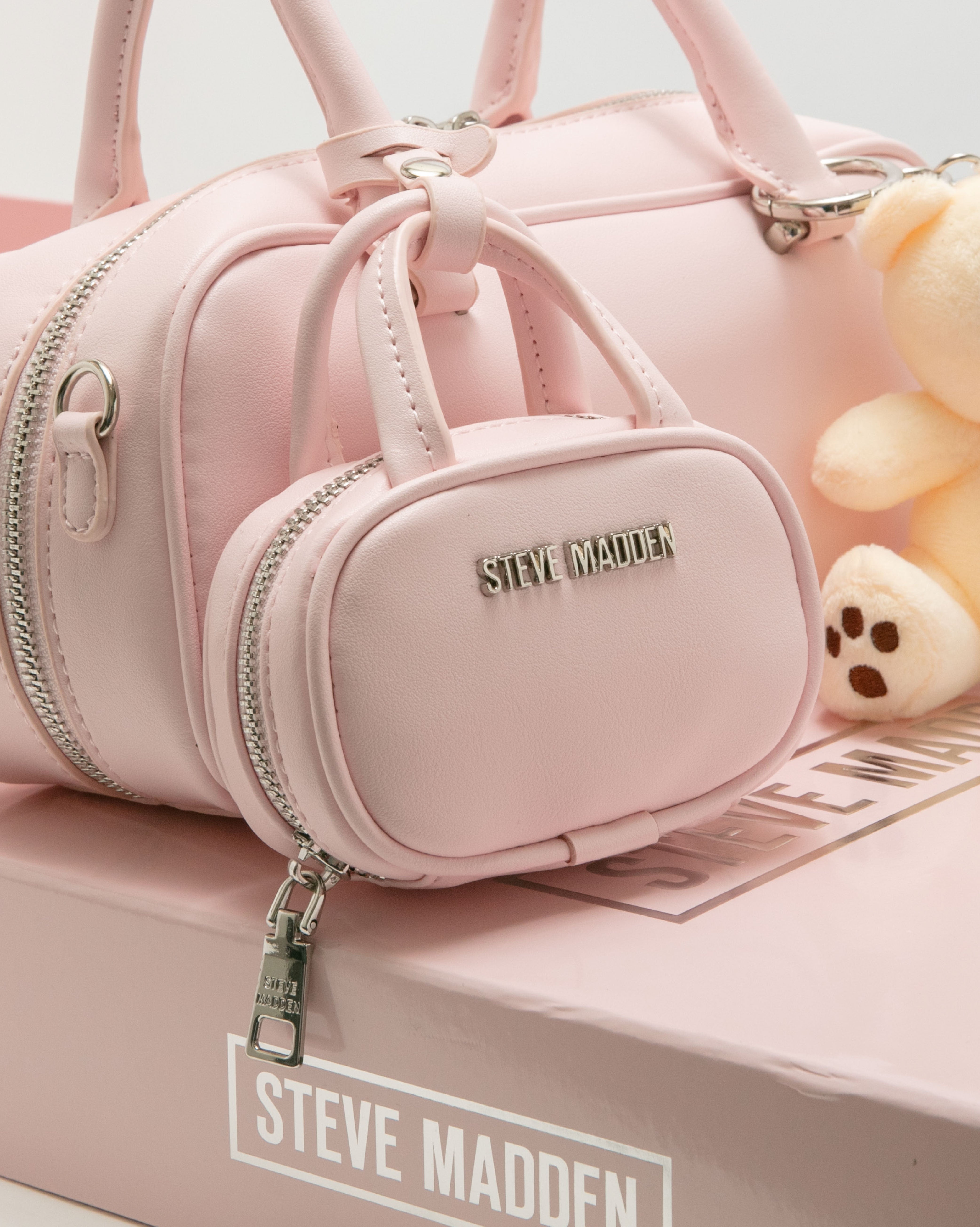 素面法棍小包三件禮盒組-粉色